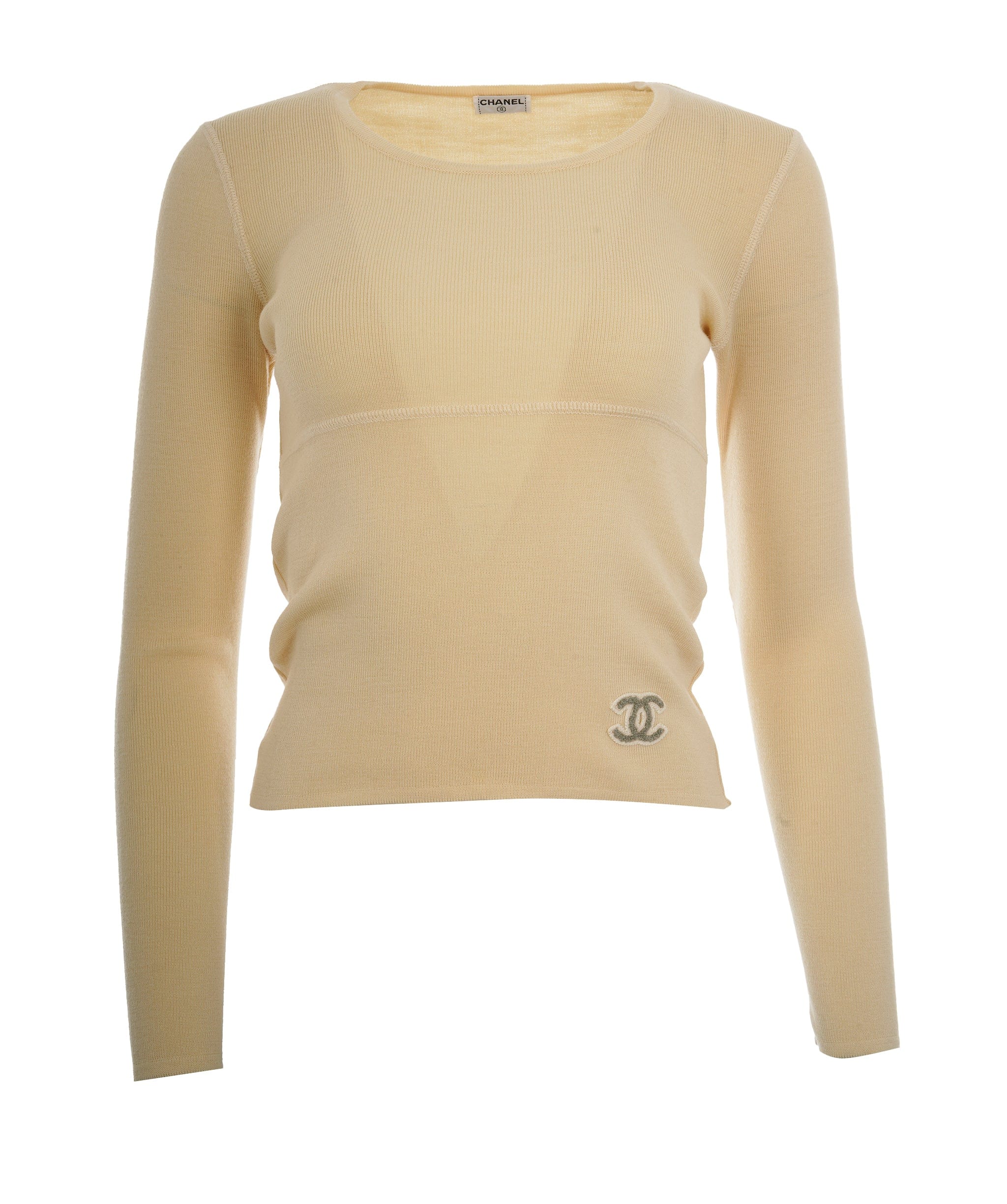 Chanel Chanel CC Sweater Cream Gray  DXBS0155