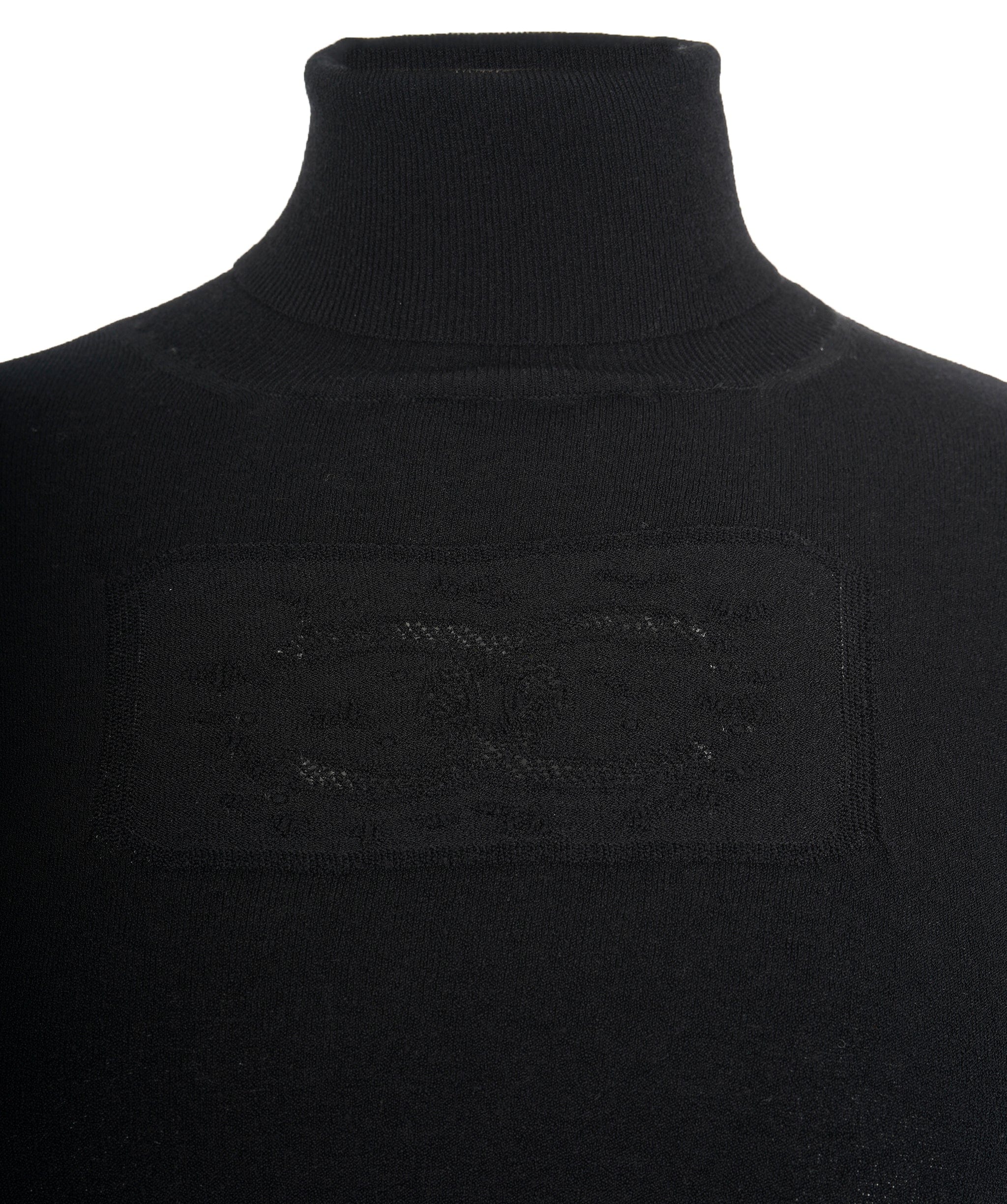 Chanel Chanel CC Turtleneck Top Black ASL10508