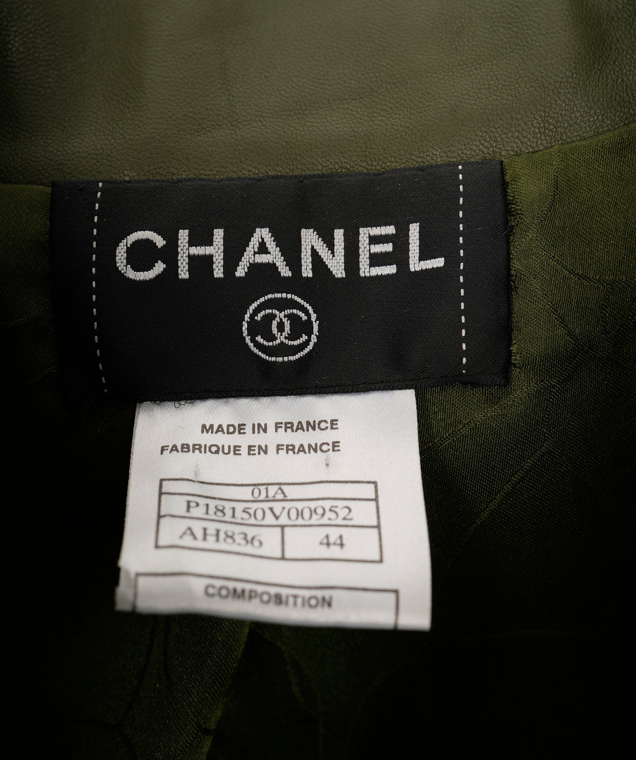 Chanel Chanel Green Leather Trench Coat UKL1364