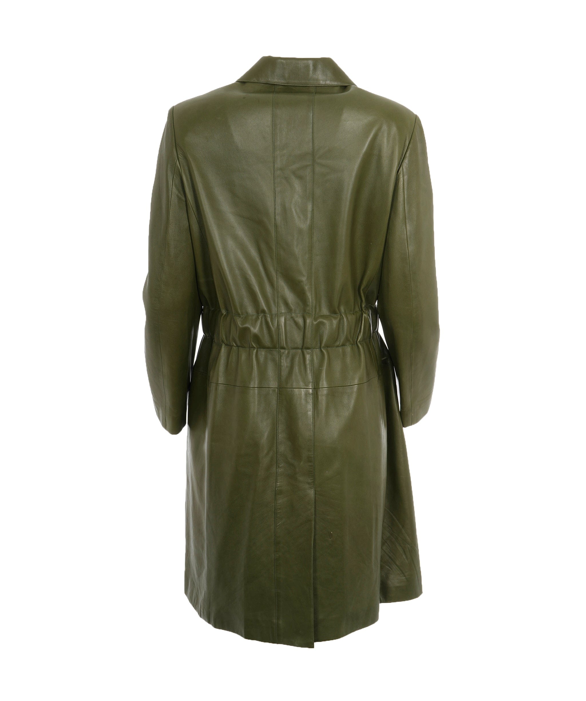 Chanel Chanel Green Leather Trench Coat UKL1364