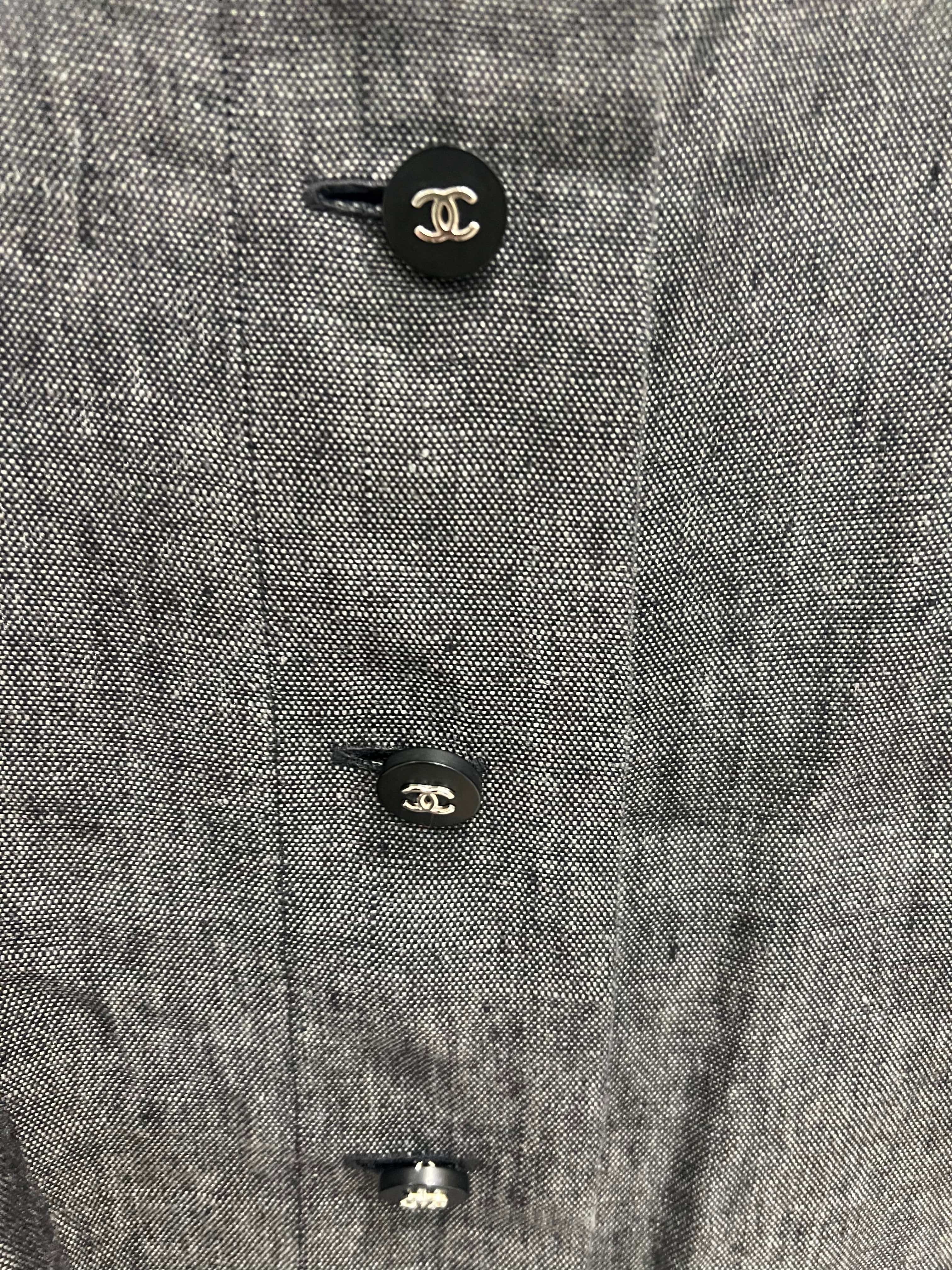 Chanel Chanel Grey Single Breasted Blazer ALC1170