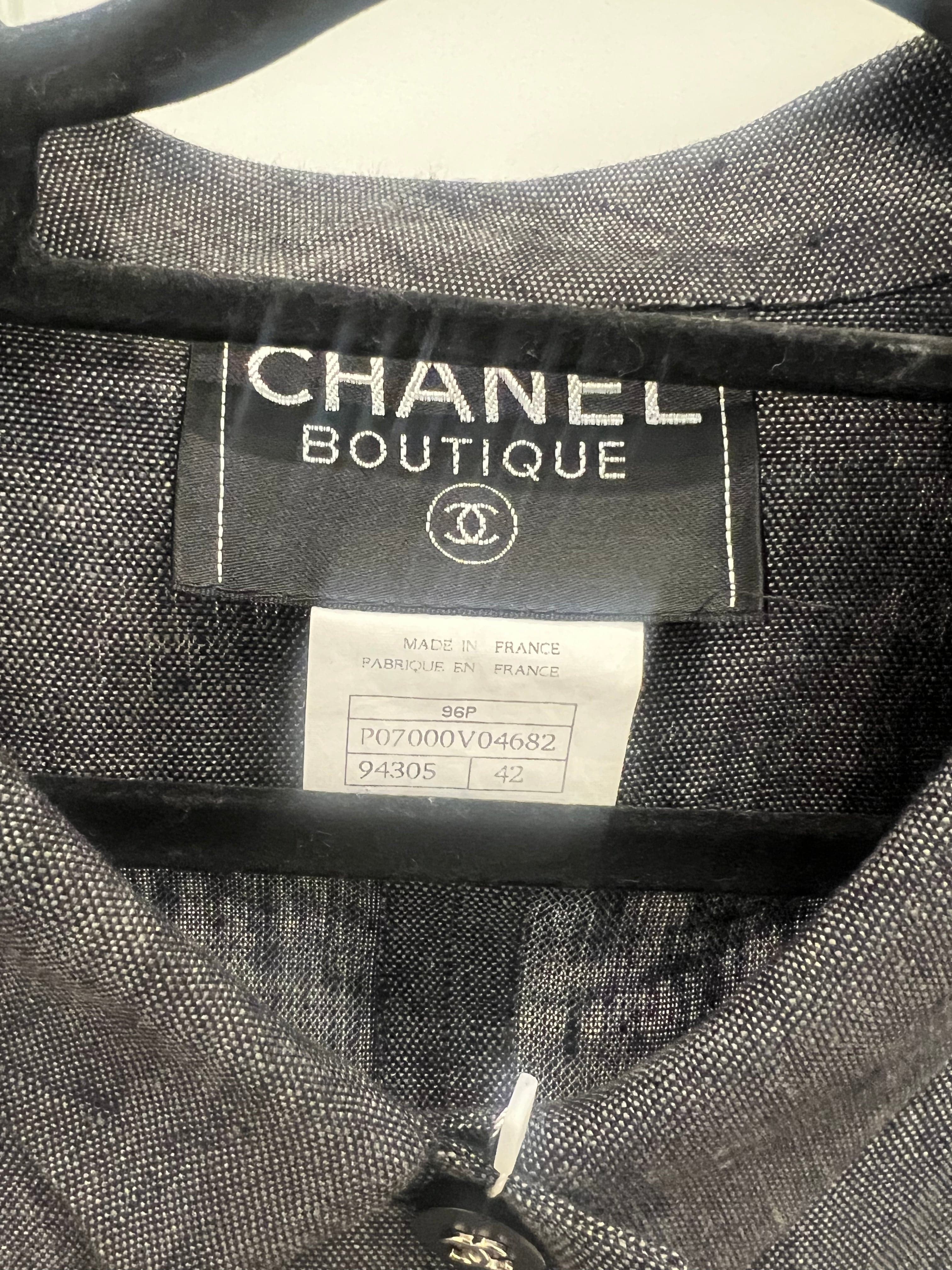 Chanel Chanel Grey Single Breasted Blazer ALC1170