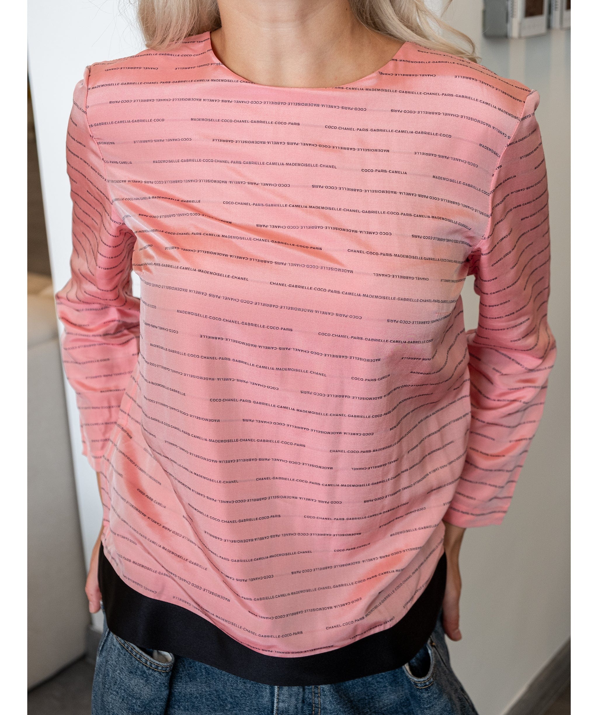 Chanel Chanel Long Pink Silk Top DXBS0521