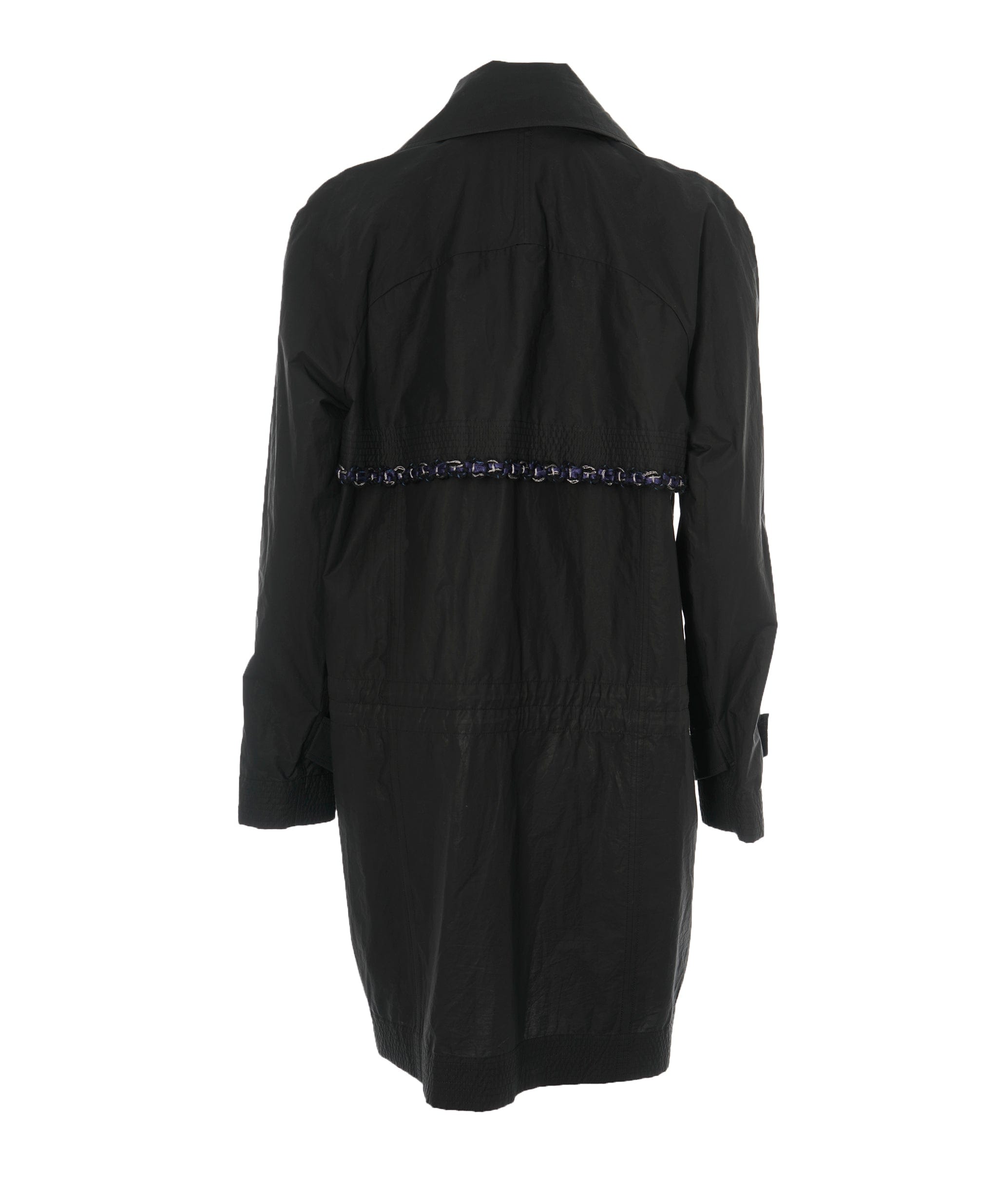 Chanel Chanel Nylon Coat Black Coat With Quilting Detail Size 48 ALC1544