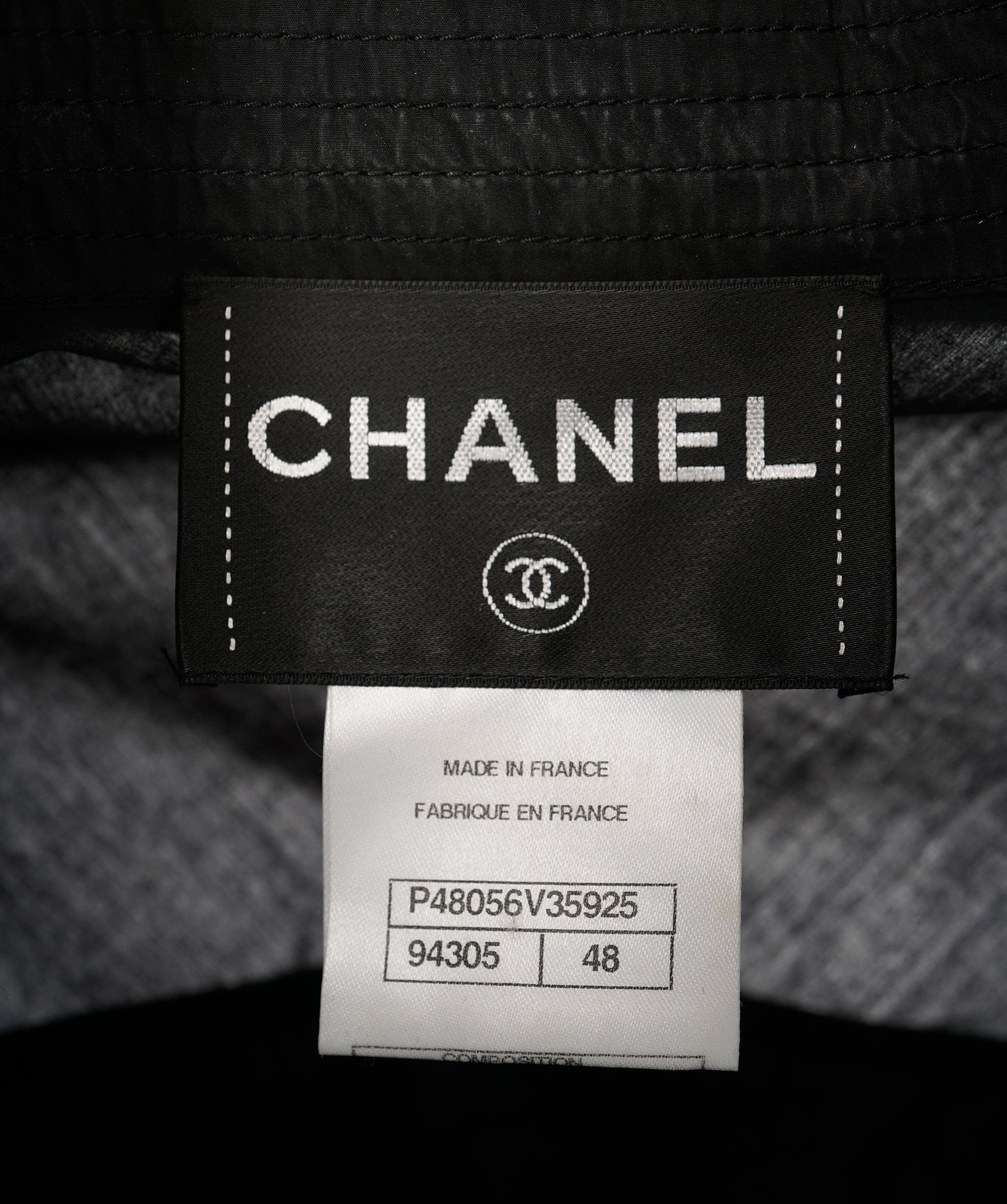 Chanel Chanel Nylon Coat Black Coat With Quilting Detail Size 48 ALC1544