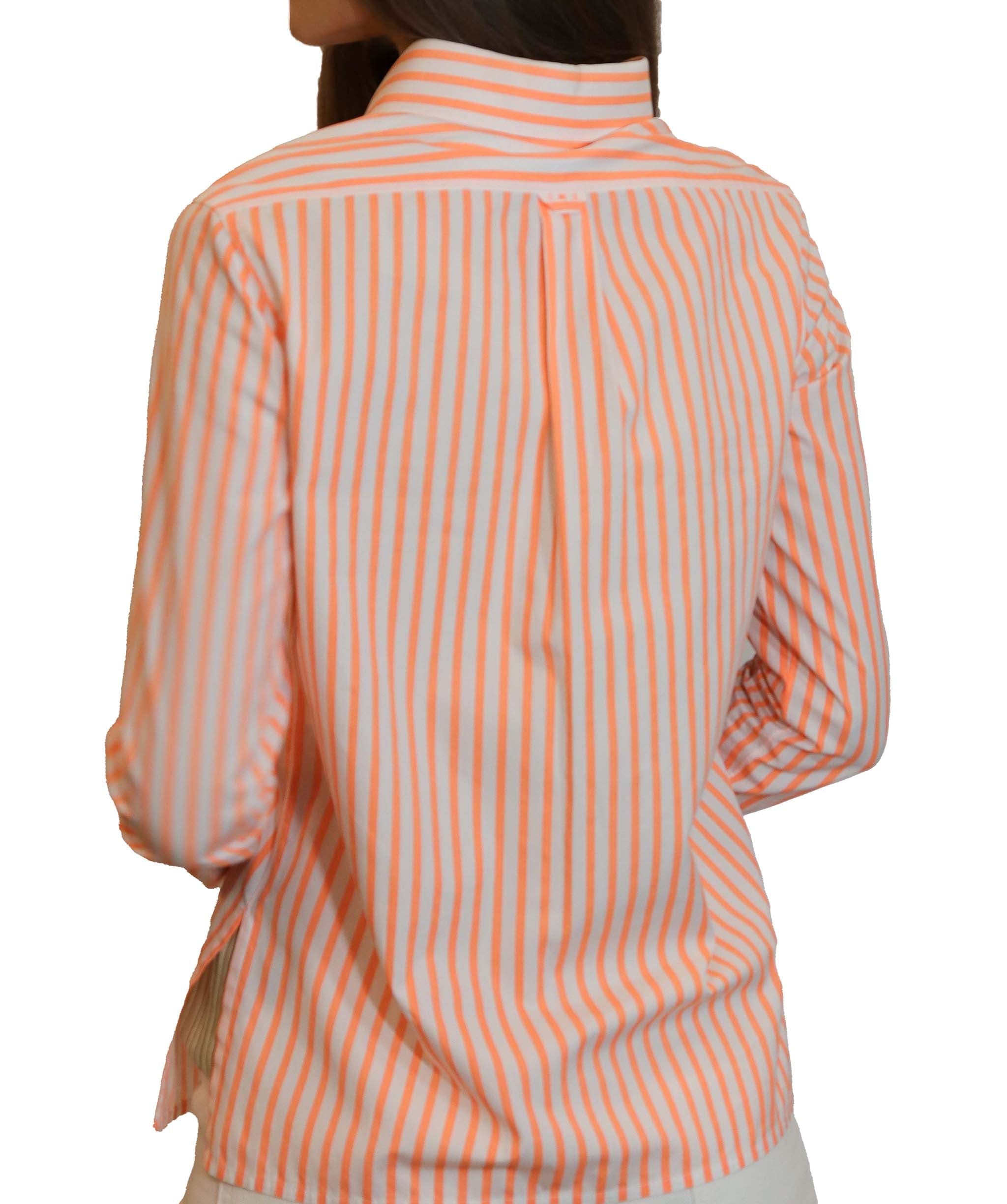 Chanel Chanel orange/ white pinstripe shirt - DXBV0868