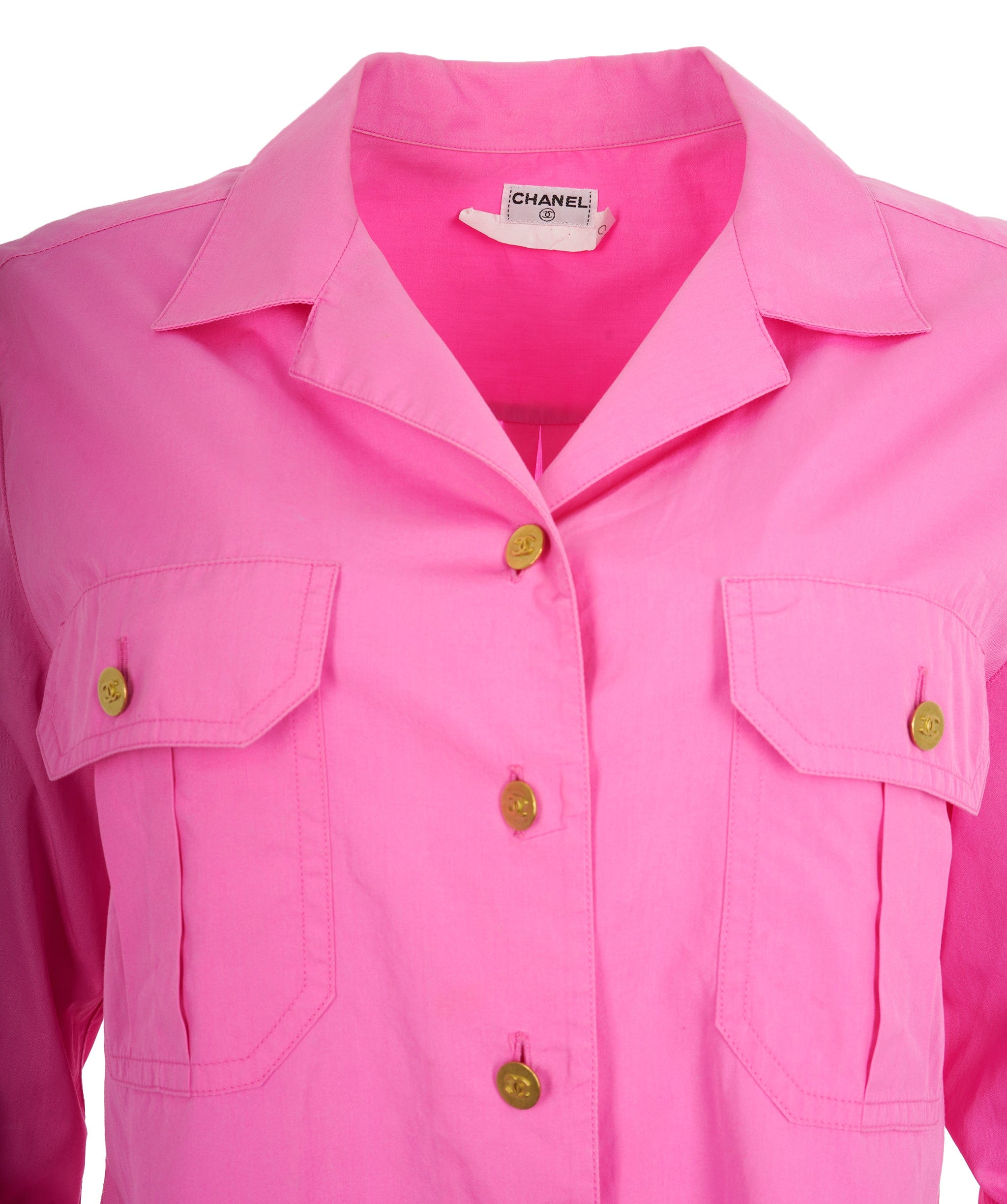 Chanel Chanel pink cotton button up shirt  AVC2118