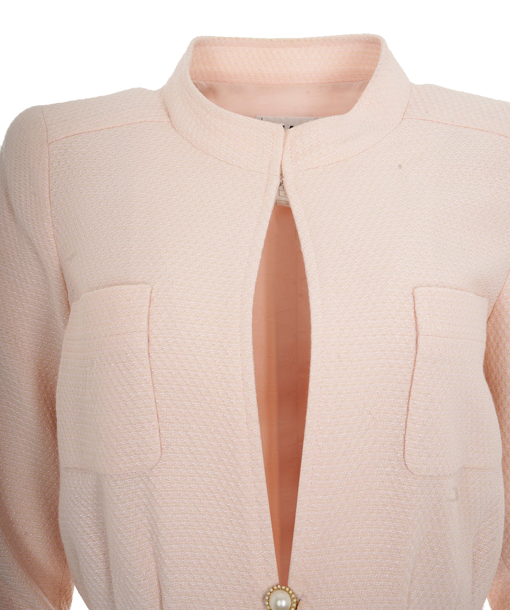 Chanel Chanel Pink Tweed Pearl Blazer ALC1305