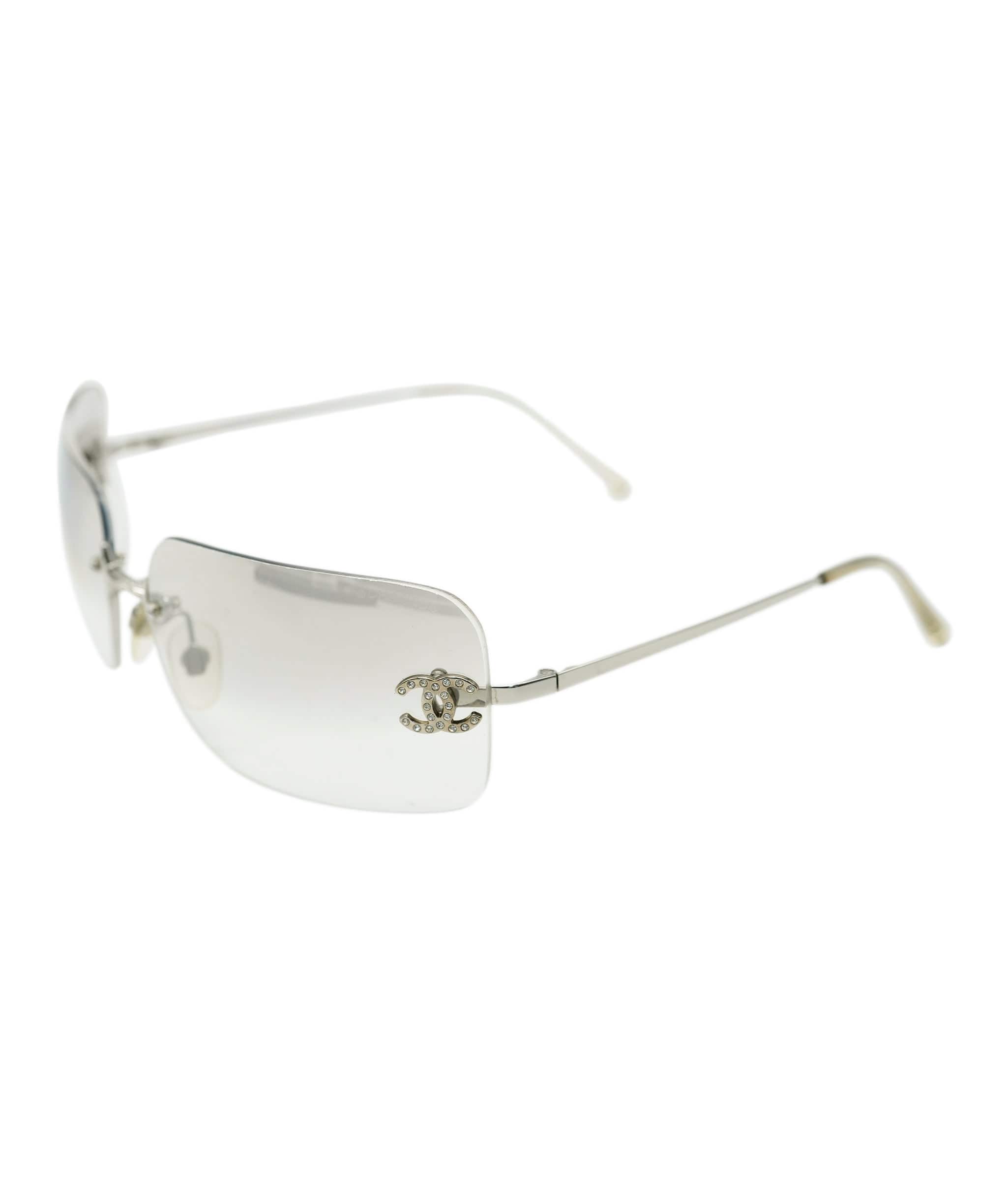 Chanel Chanel Rhinestone Sunglasses Clear  ASL10696