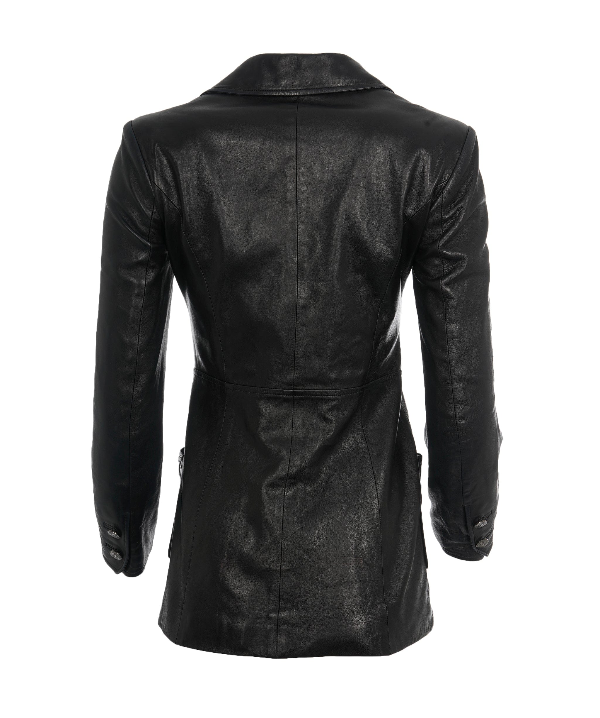 Chanel Chanel Single Breasted Leather Blazer ALL0669