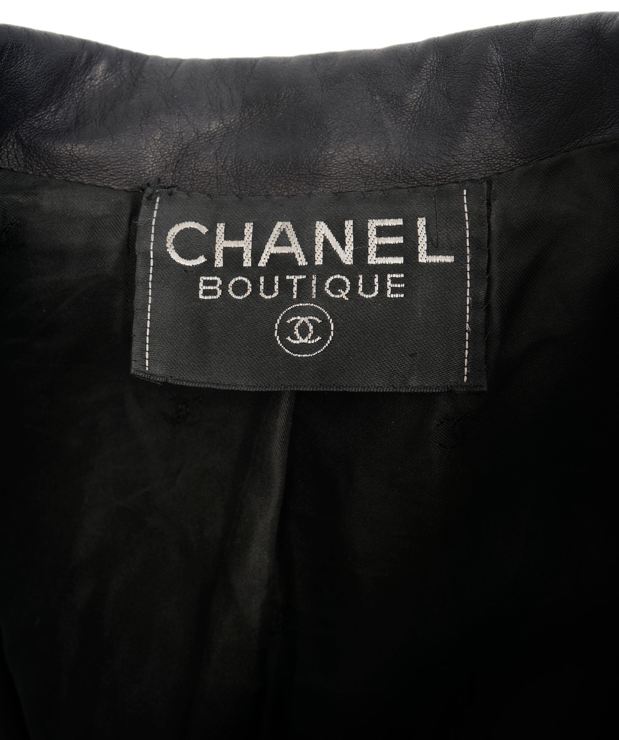 Chanel Chanel Single Breasted Leather Blazer ALL0669