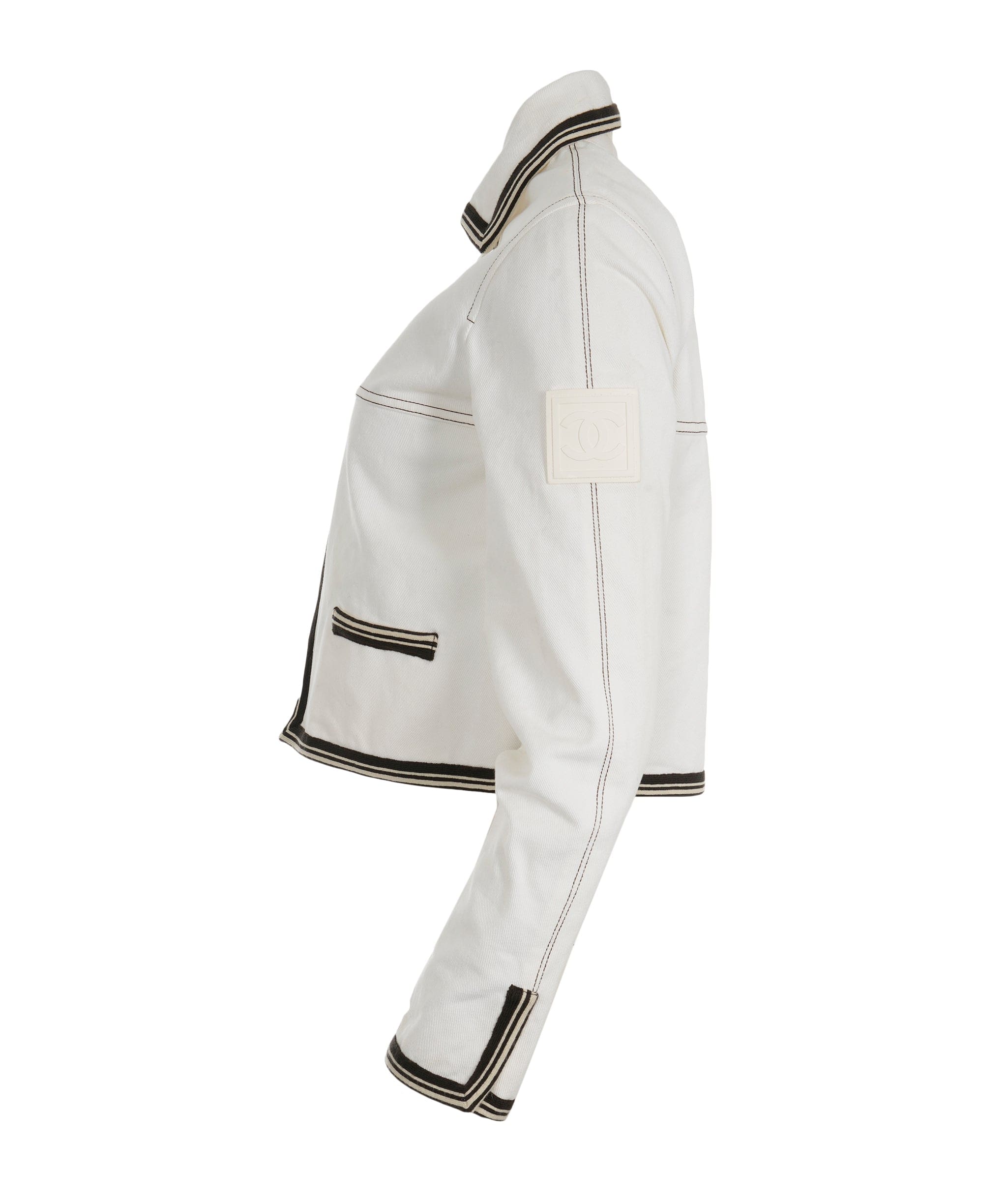 Chanel Chanel Sport 05C White Denim Jacket ASL10244