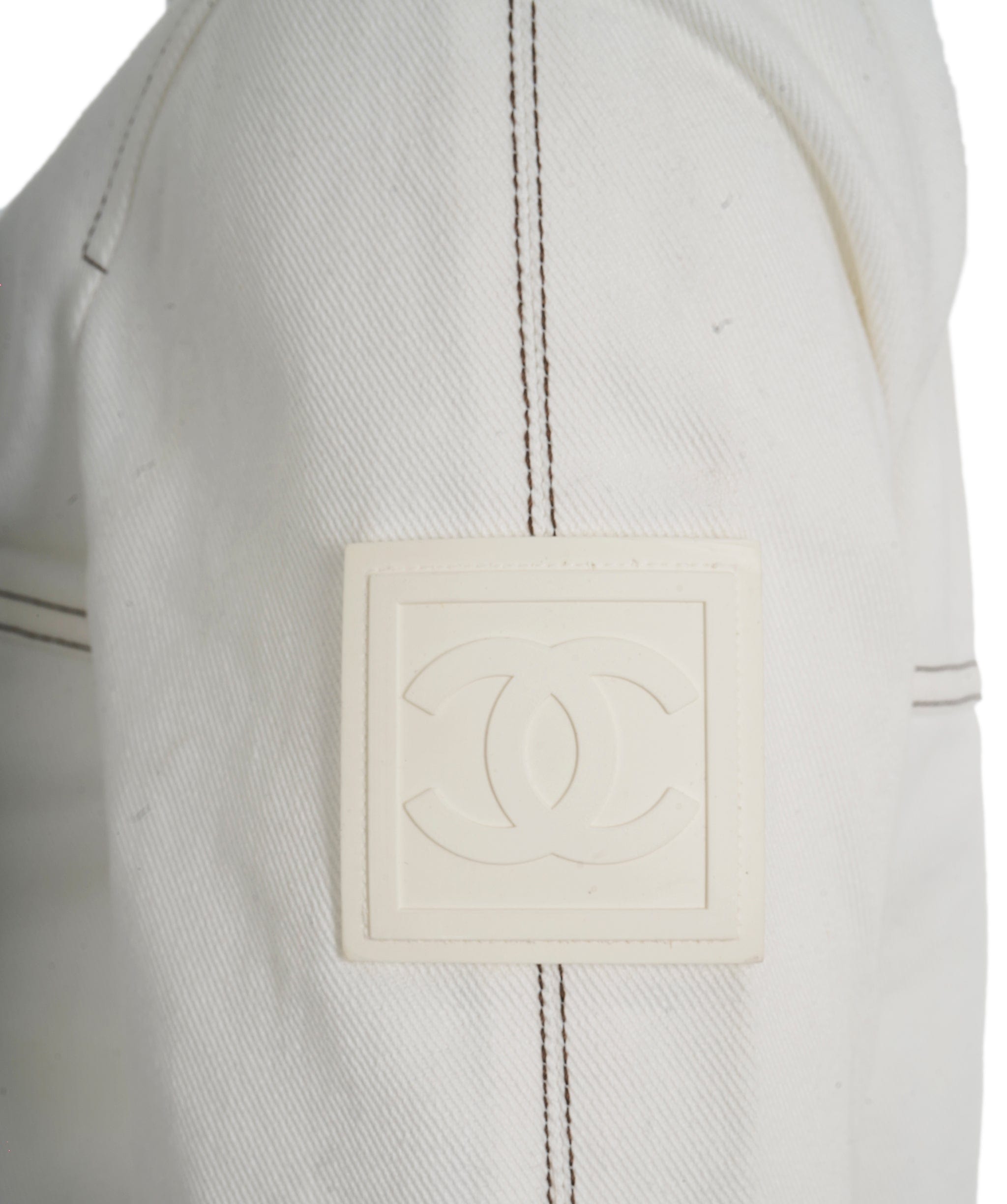 Chanel Chanel Sport 05C White Denim Jacket ASL10244