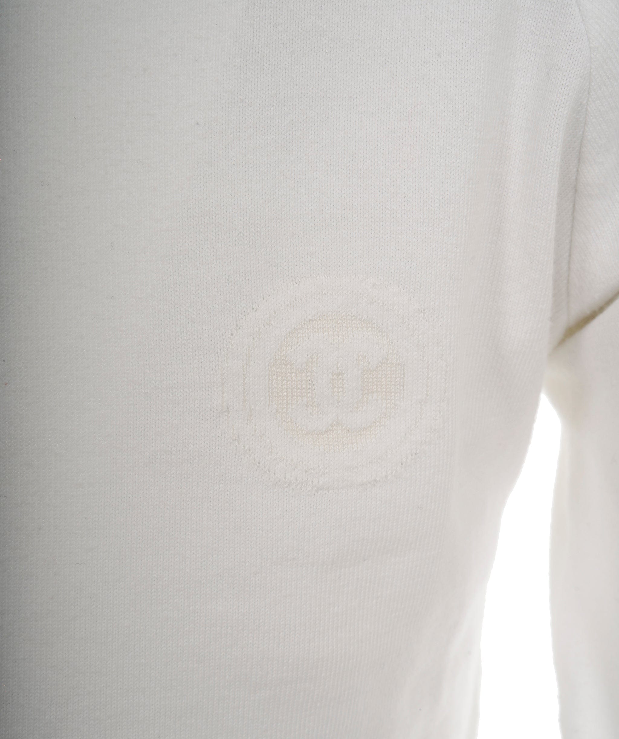 Chanel Chanel stamp logo long sleeve white top  AVC2109