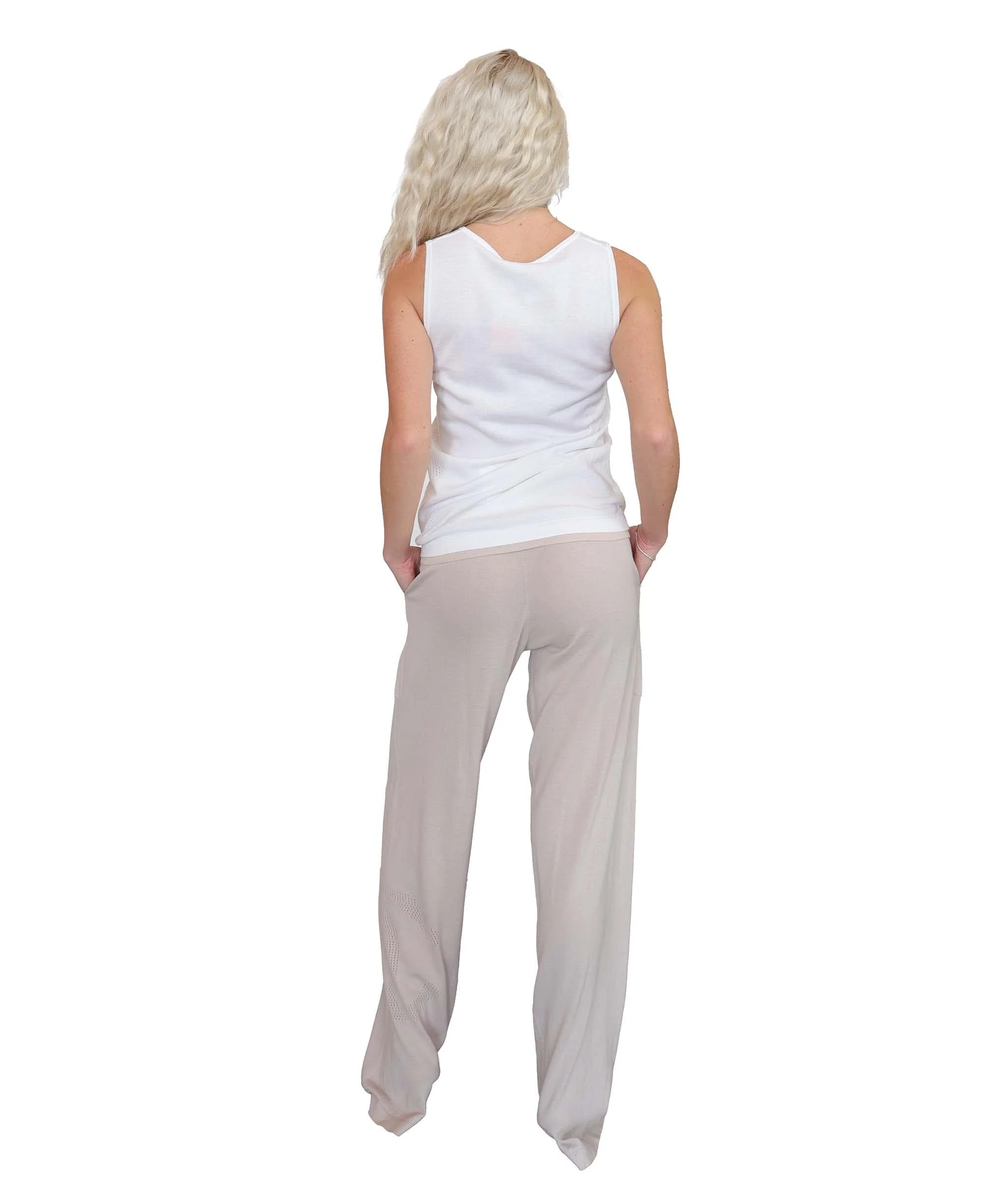 Chanel Chanel Tank Pants Set White Beige DXBS0219