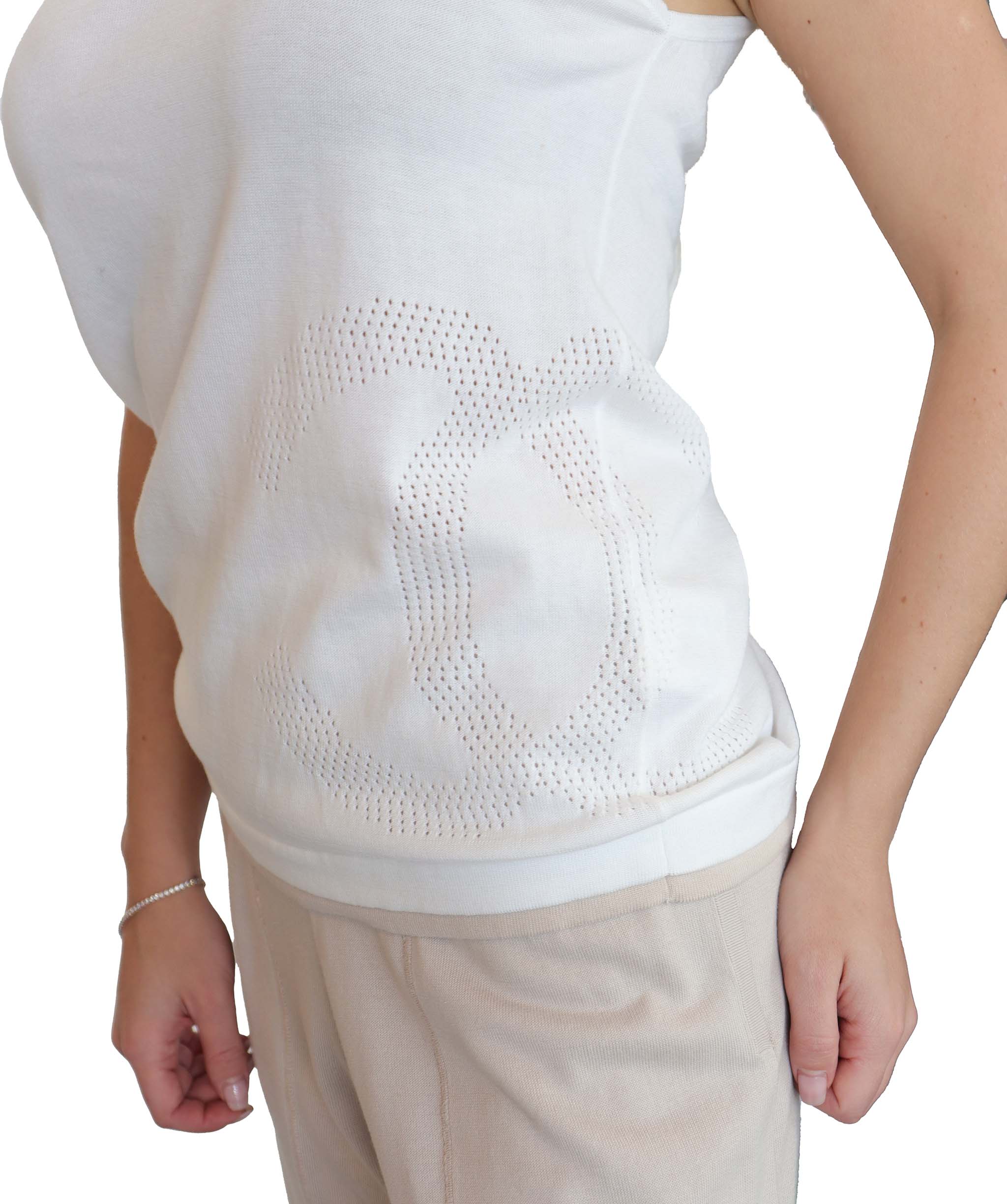 Chanel Chanel Tank Pants Set White Beige DXBS0219