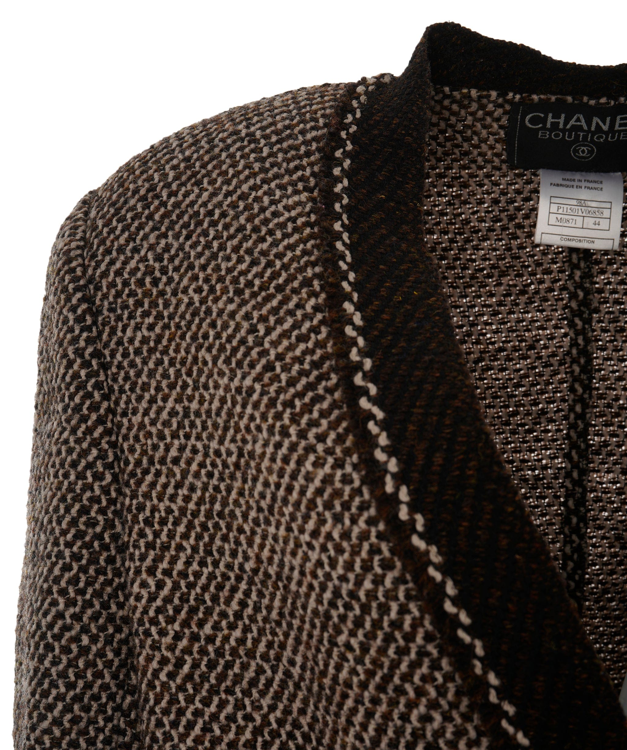 Chanel Chanel Tweed Brown 1998A Blazer and Skirt  ALC1567