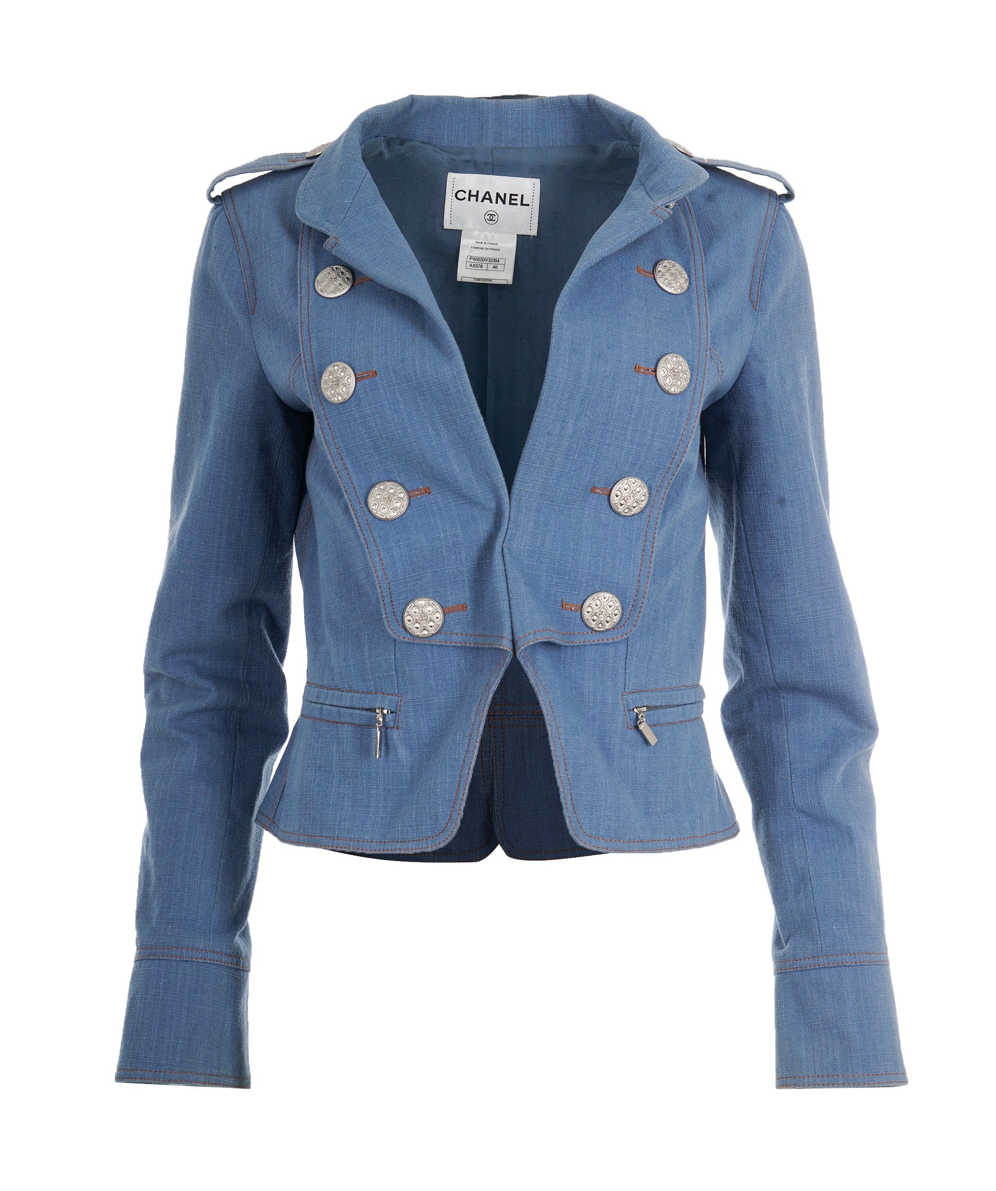 Chanel Chanel Versailles blue jacket FR40 P45033V33194 AVC1966