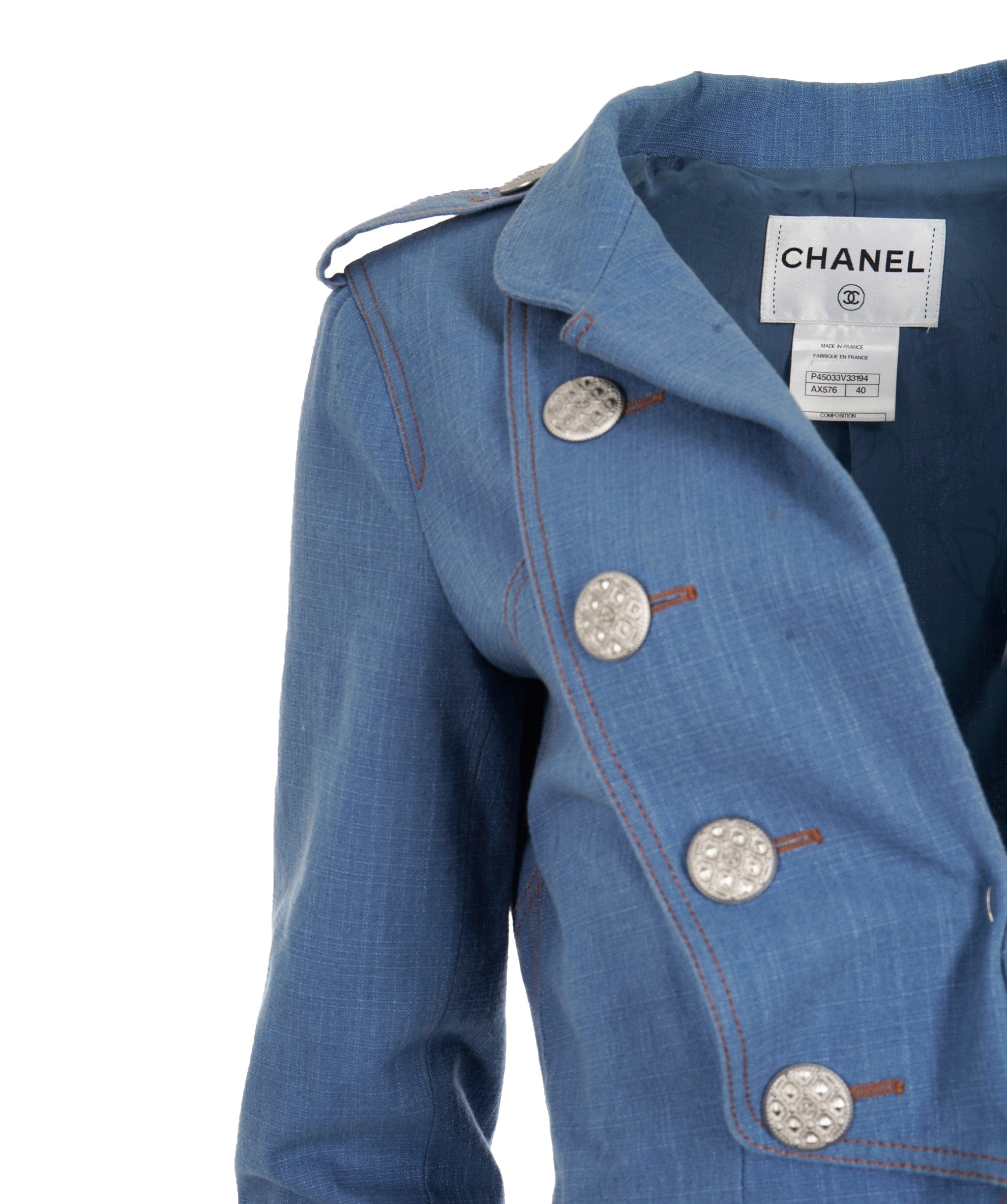 Chanel Chanel Versailles blue jacket FR40 P45033V33194 AVC1966