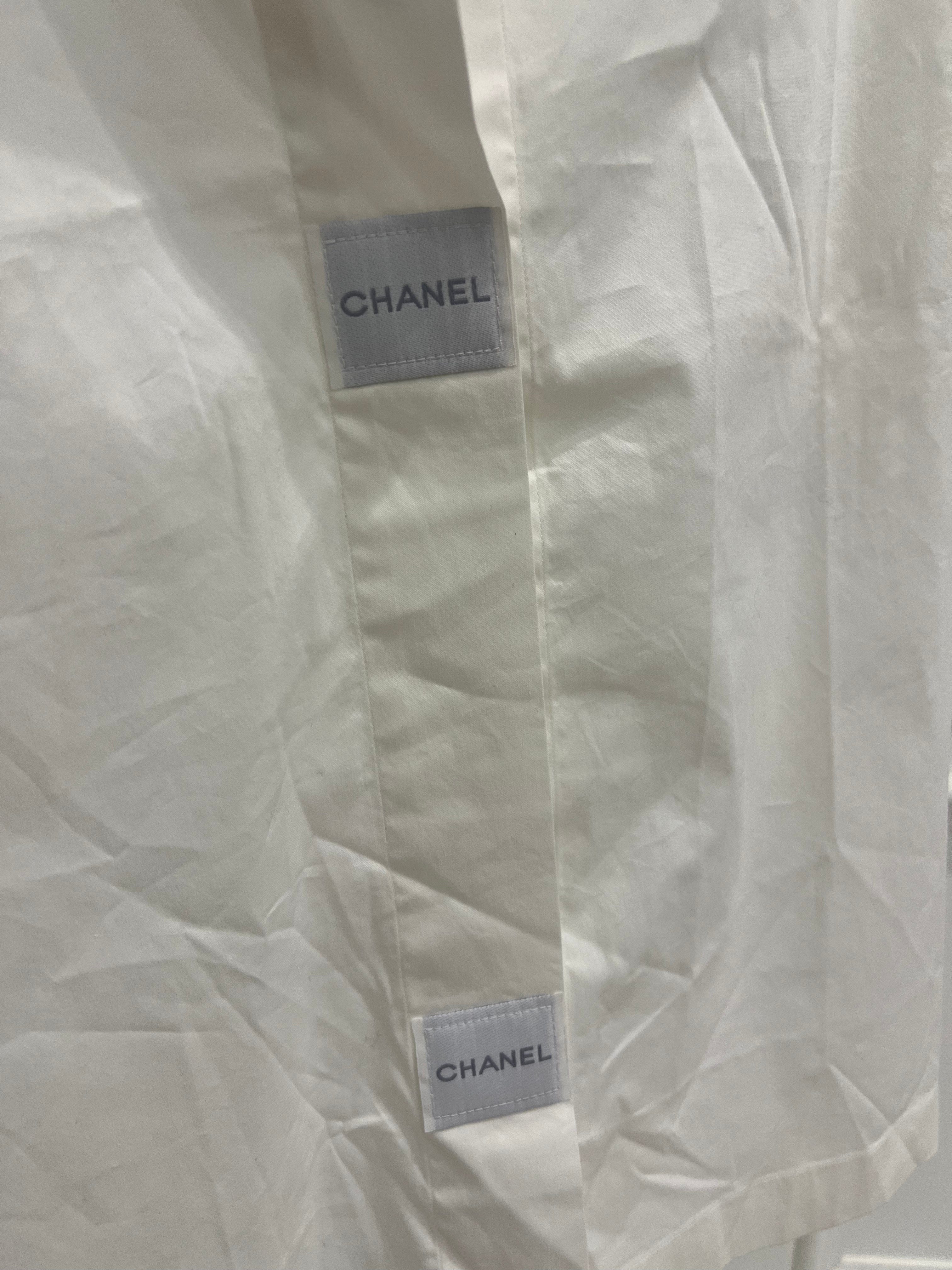 Chanel Chanel White Shirt with Chanel Logo ALC1171