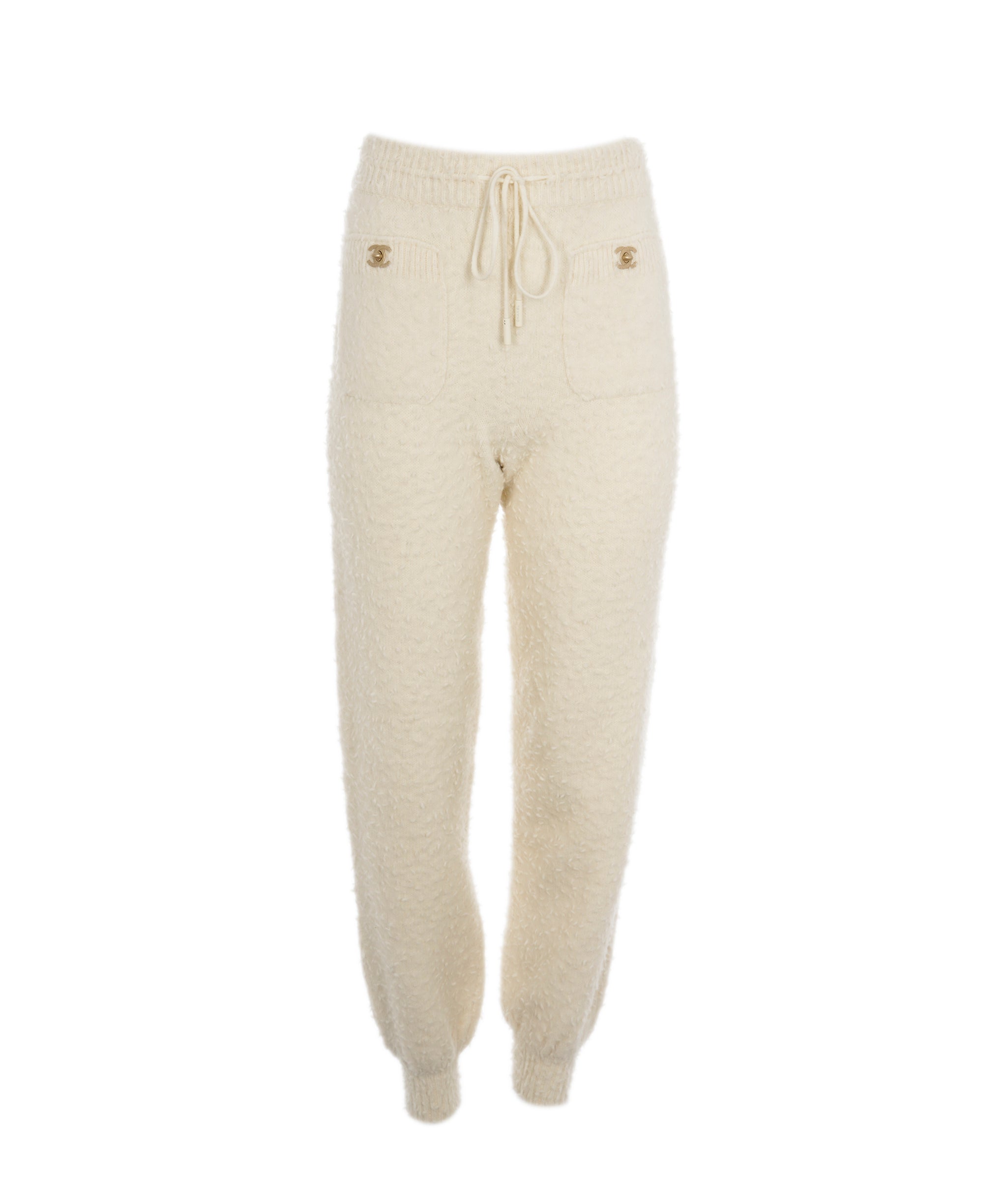 Chanel Chanel White Turnlock CC Cardigan and Joggers ALL0593