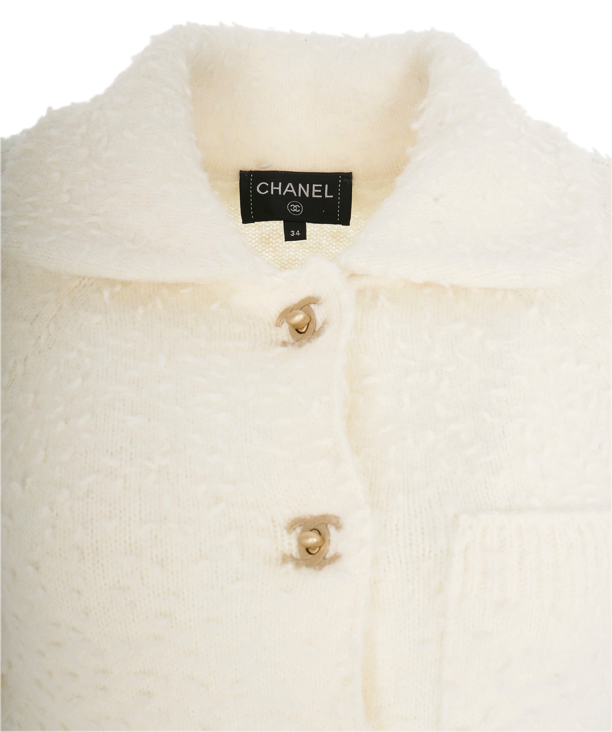 Chanel Chanel White Turnlock CC Cardigan and Joggers ALL0593