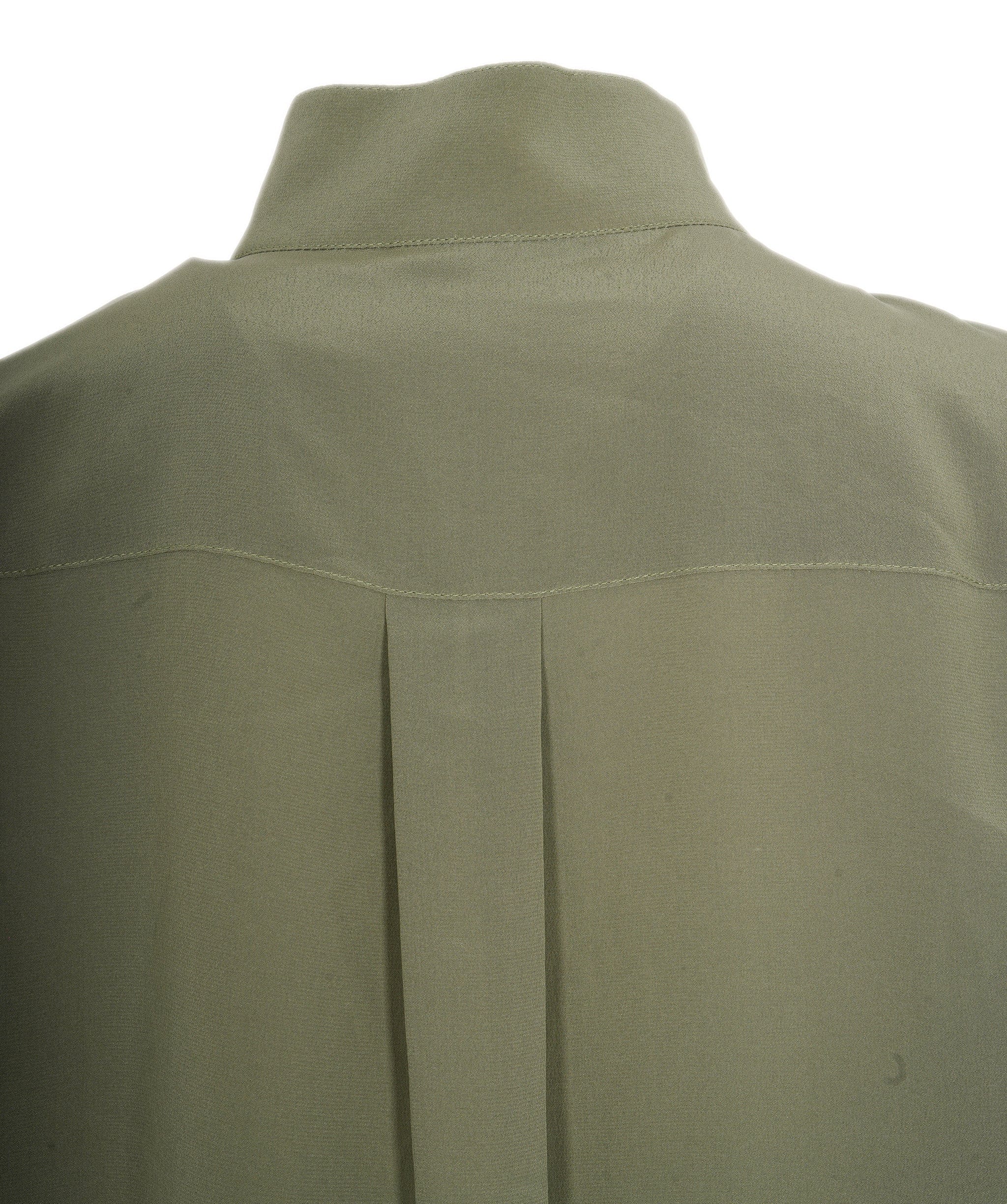 Chloé Chloe Khaki Green Chiffon Formal Shirt Size 40  ALL0437