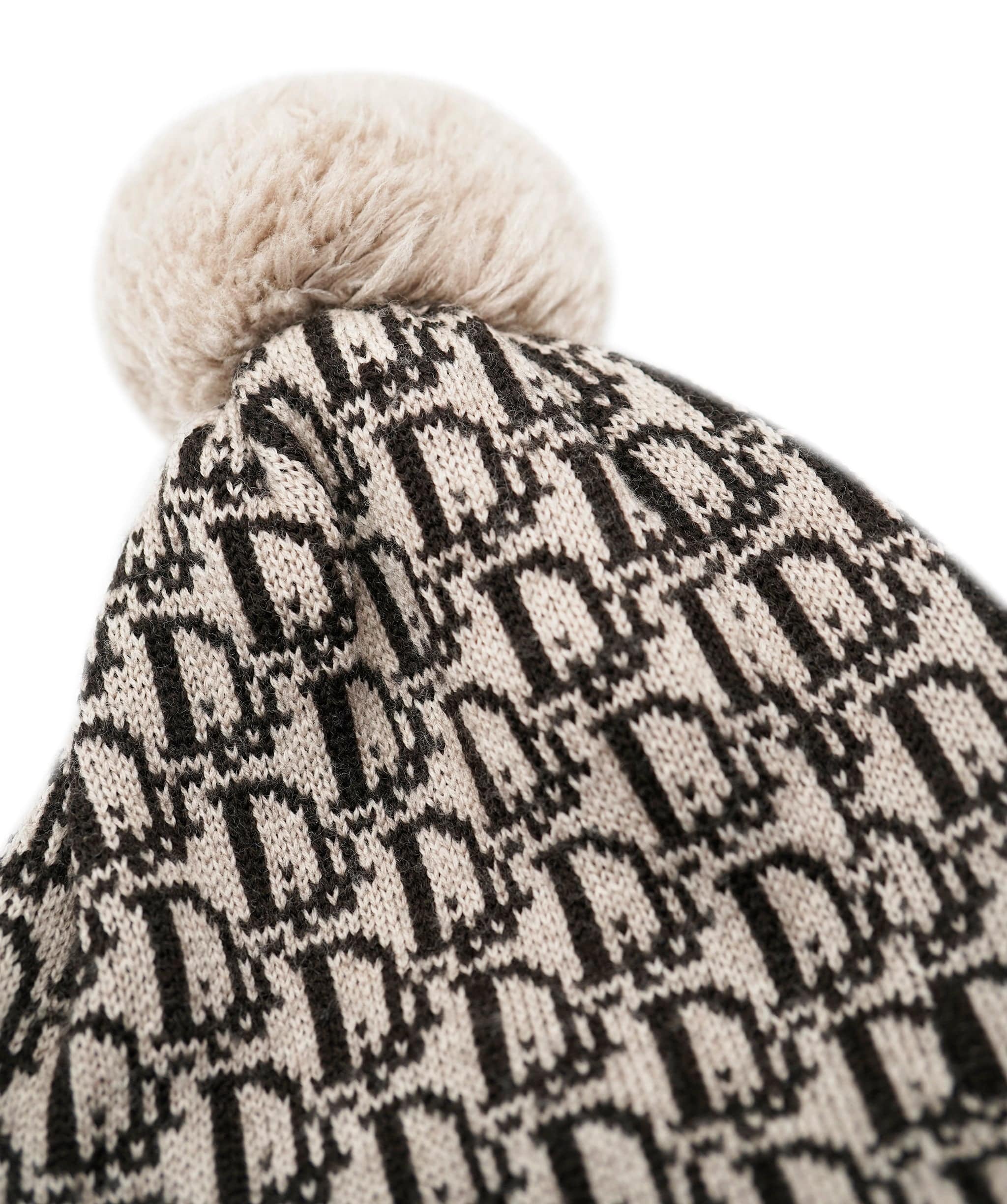 Christian Dior Dior Monogram Beanie Hat Beige ASL6723