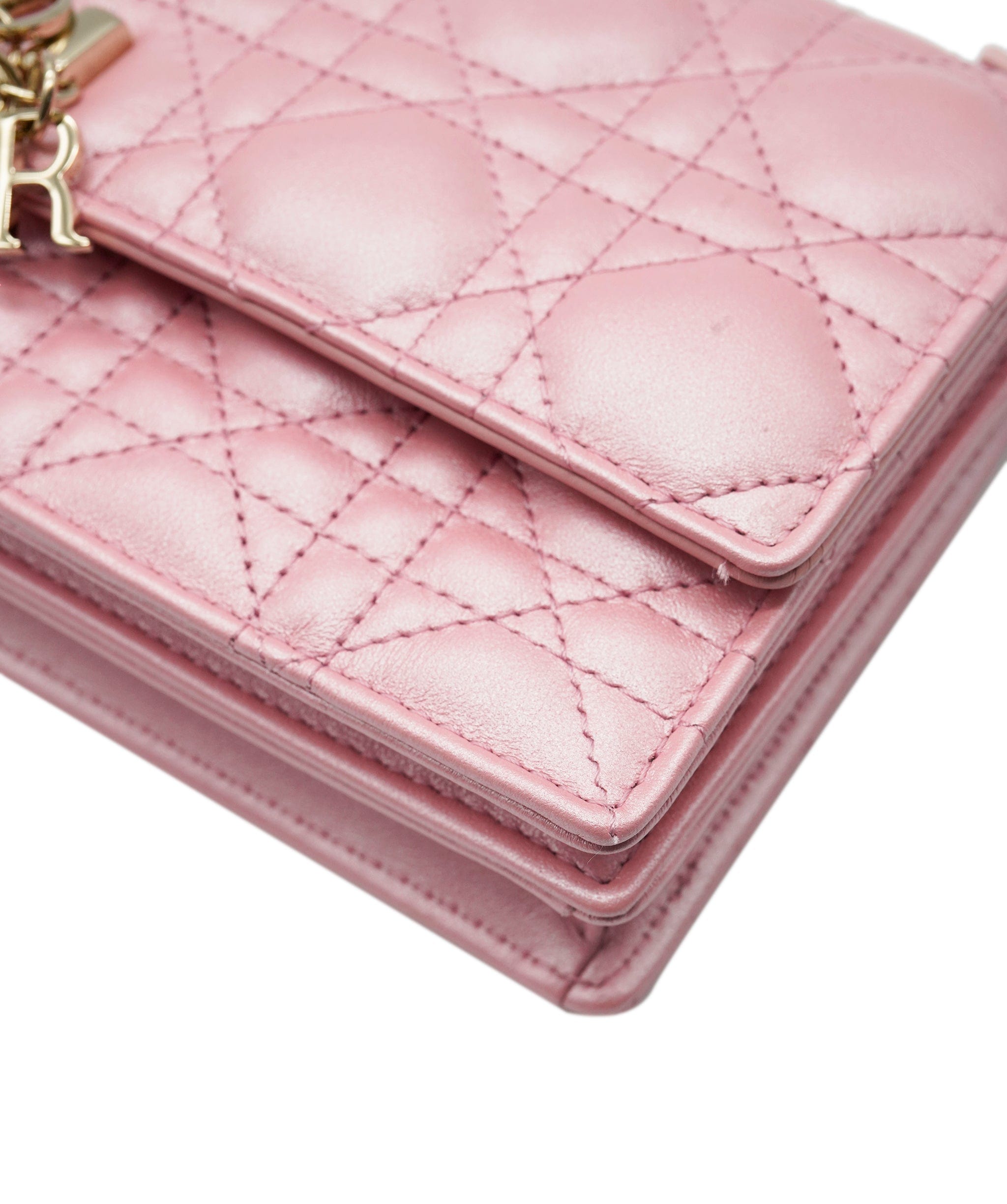 Christian Dior Christian Dior Antique Pink Cannage Lambskin Miss Dior Mini ABC0307