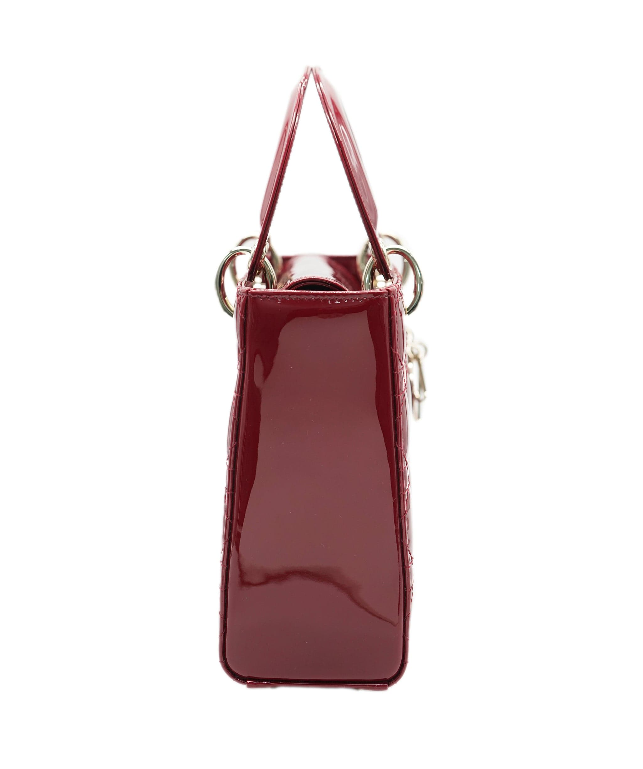 Christian Dior Christian Dior Cherry Red Patent Cannage Calfskin, small ALL0655