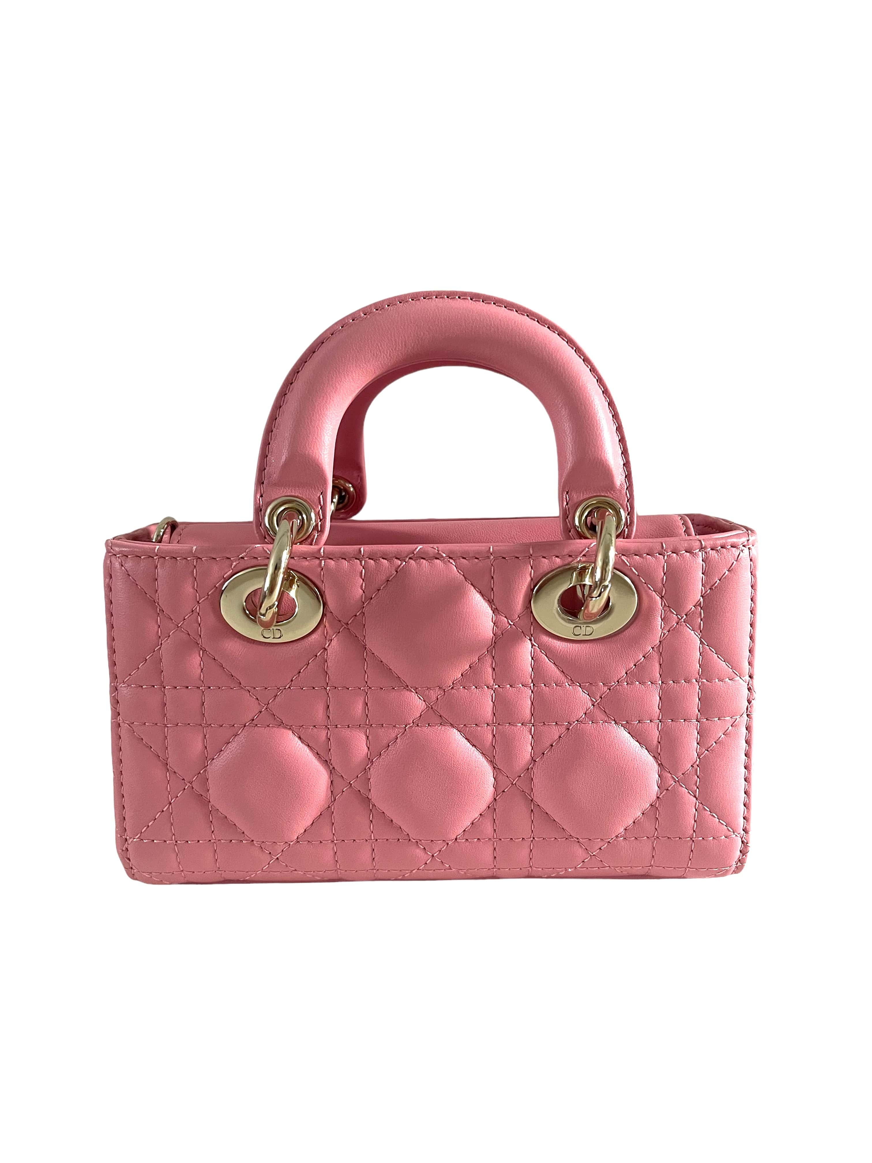 Christian Dior Christian Dior Lady D-Joy Micro Pink Lambskin LGHW SKC1820