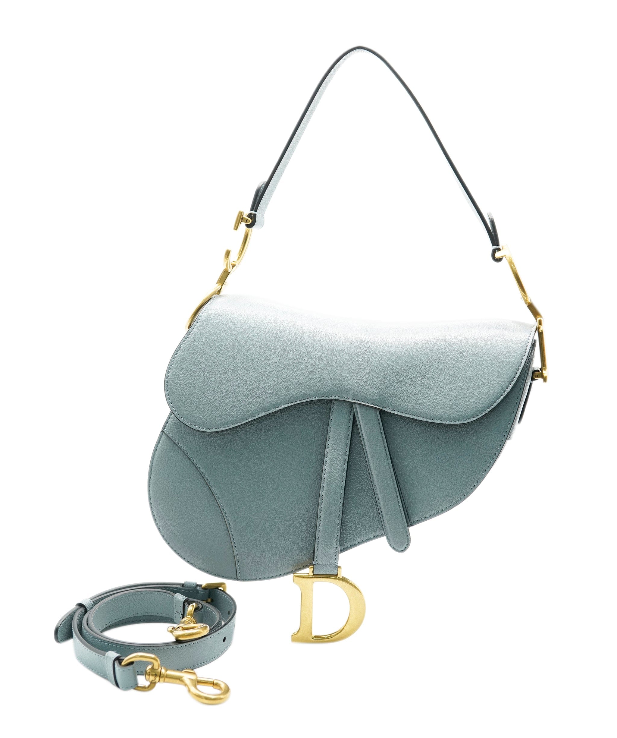 Christian Dior Christian Dior Large Blue Saddle Cloud Blue  ALL0654