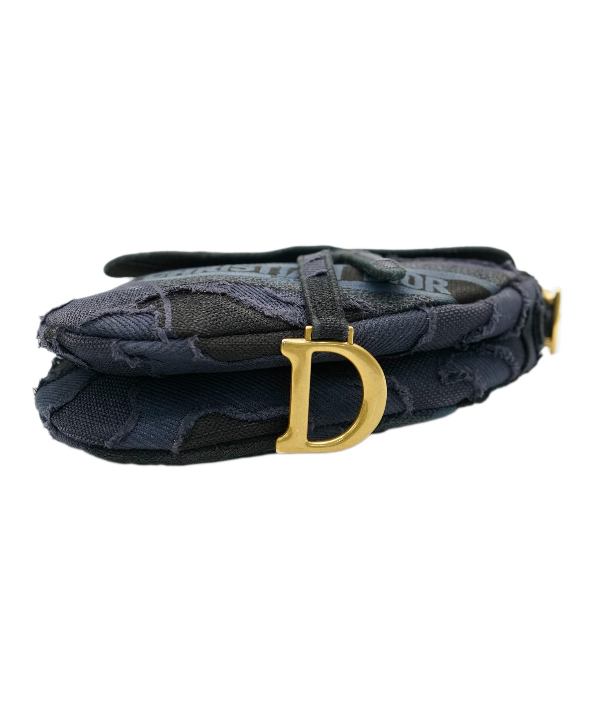 Christian Dior Christian Dior Saddle - blue canvas embraided camouflage with Strap ALC1644