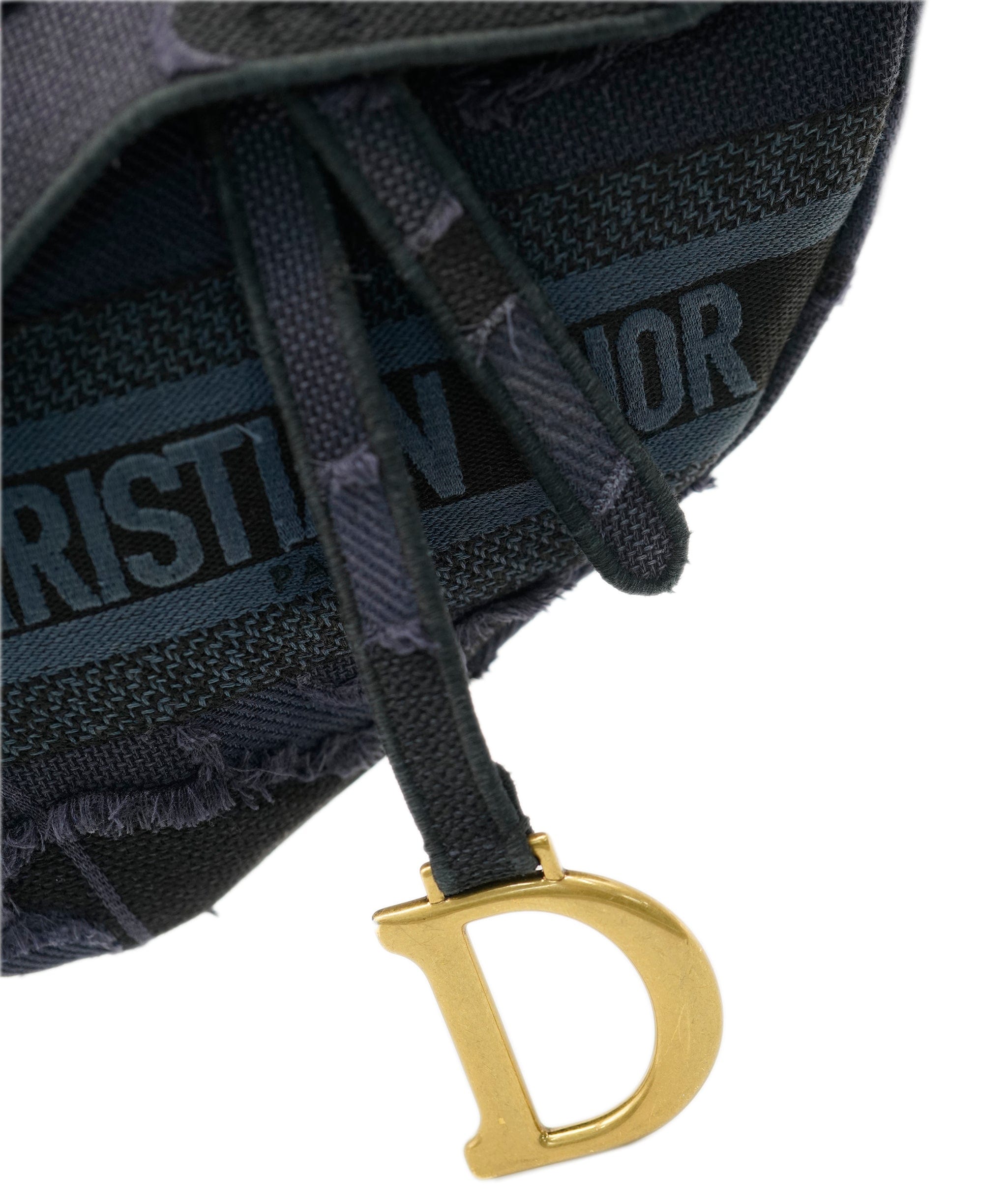 Christian Dior Christian Dior Saddle - blue canvas embraided camouflage with Strap ALC1644