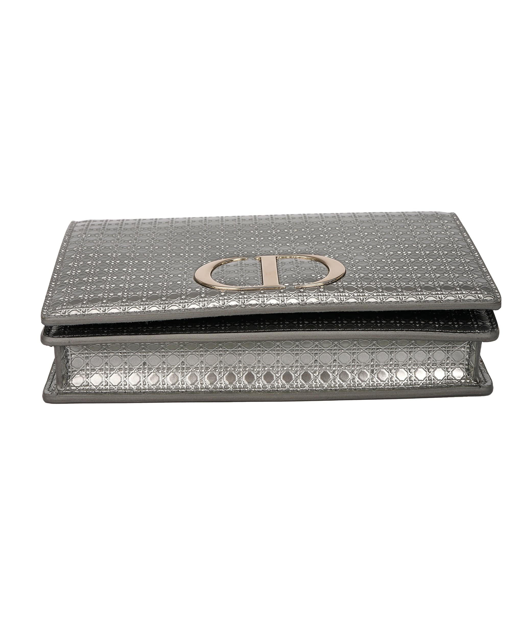 Christian Dior Christian Dior Silver Metallic CD Clutch/Belt bag  ALC1472