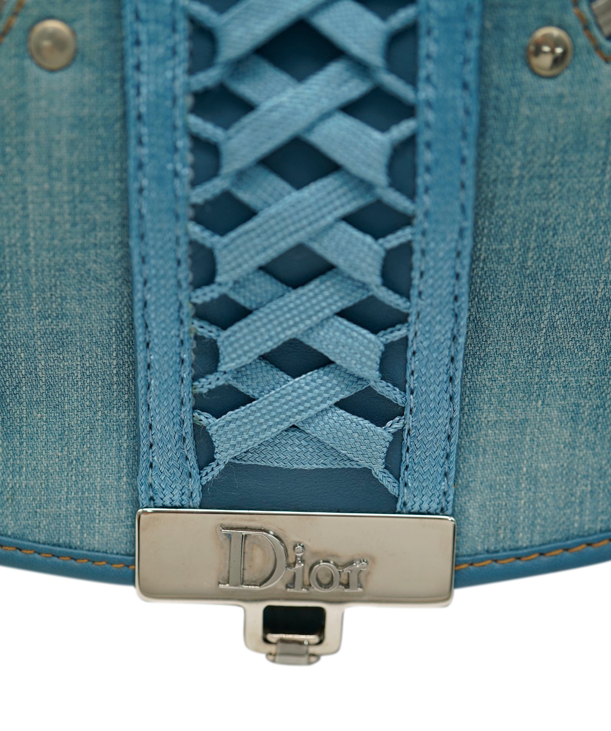 Christian Dior Dior Admit it Lace up Denim Bag ASL8230