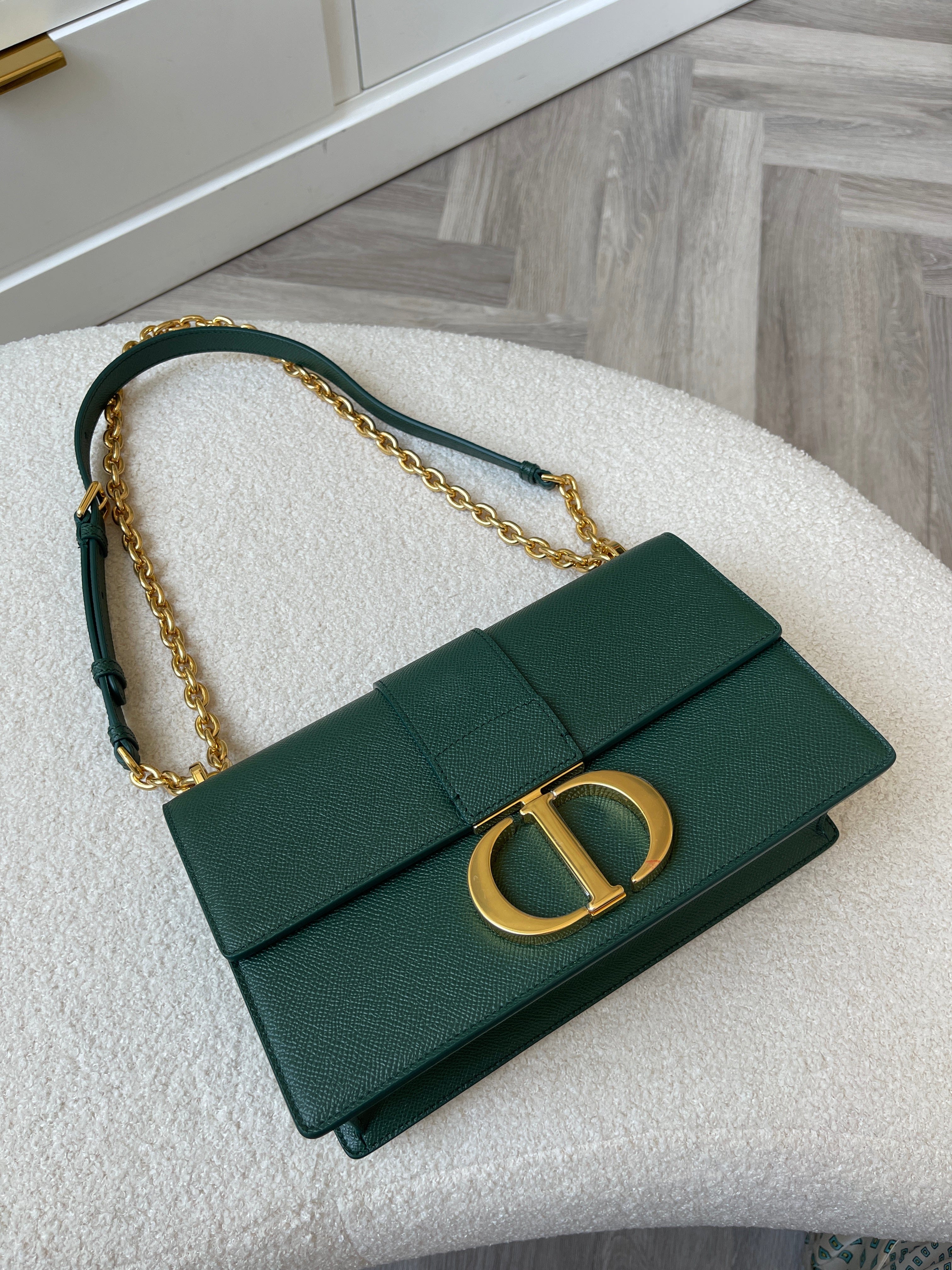 Christian Dior Dior forest green 30 montaigne bag with GHW - AJC0114