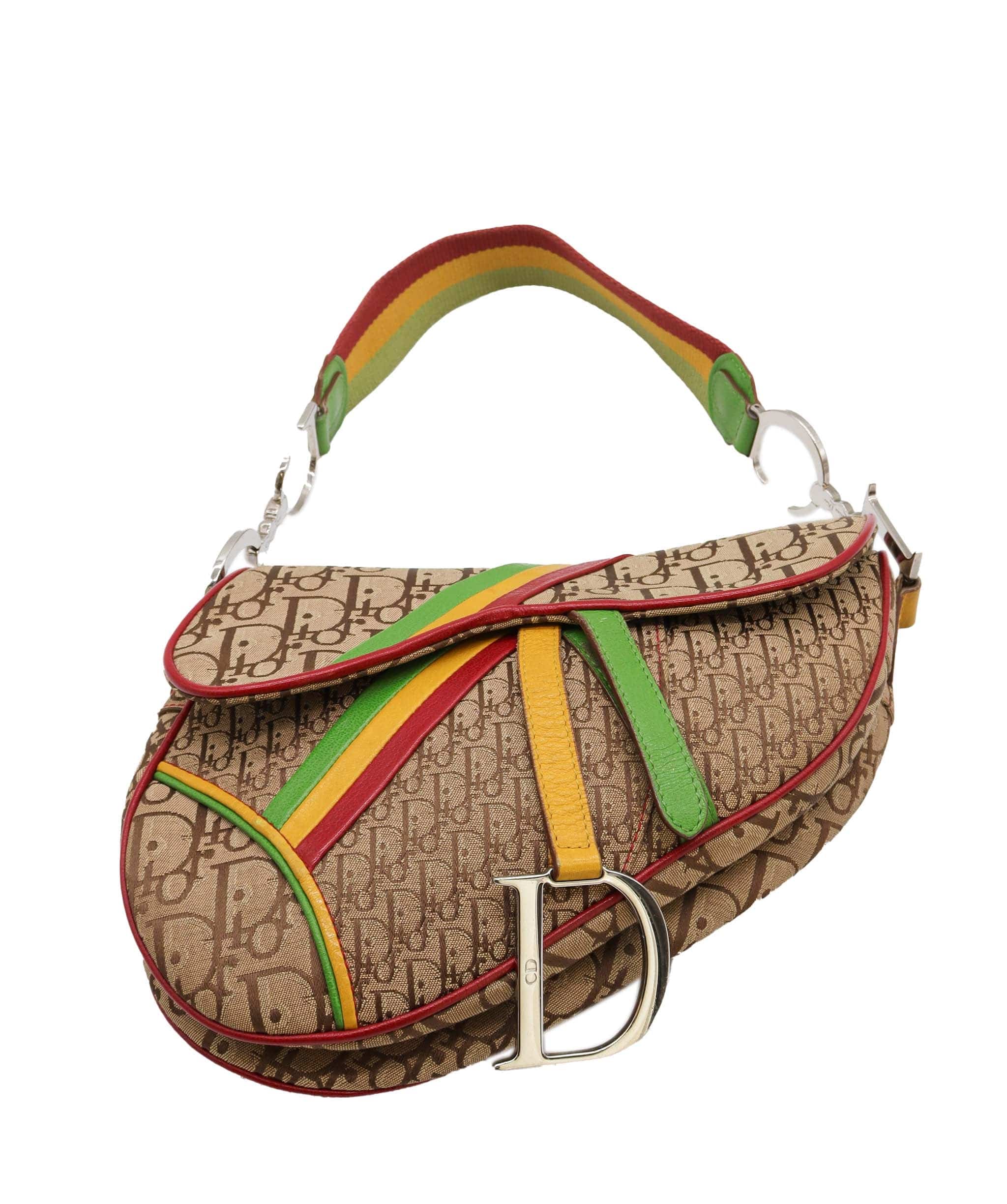 Christian Dior Dior Trotter Monogram Rasta Saddle Bag DXBK0096