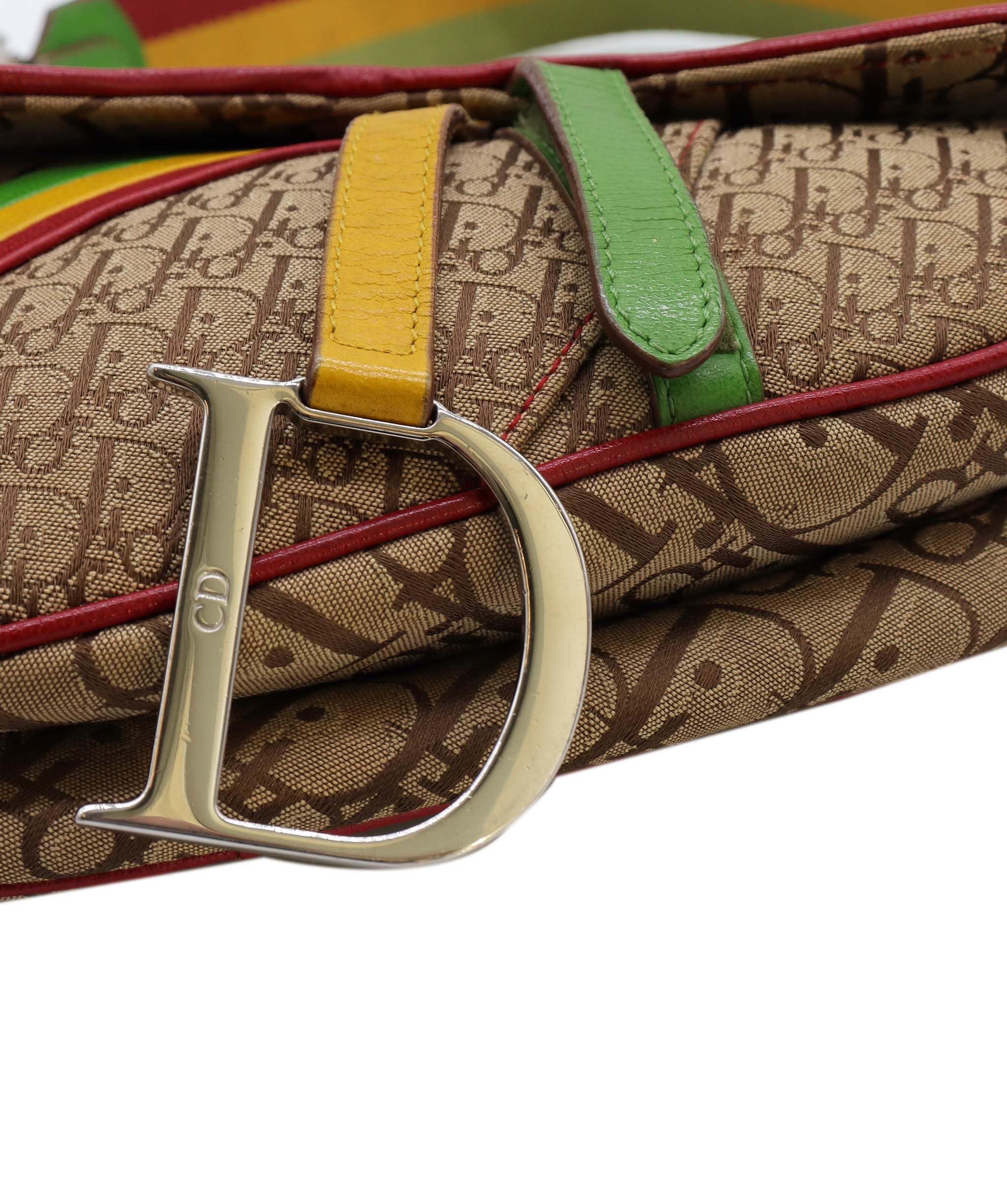 Christian Dior Dior Trotter Monogram Rasta Saddle Bag DXBK0096