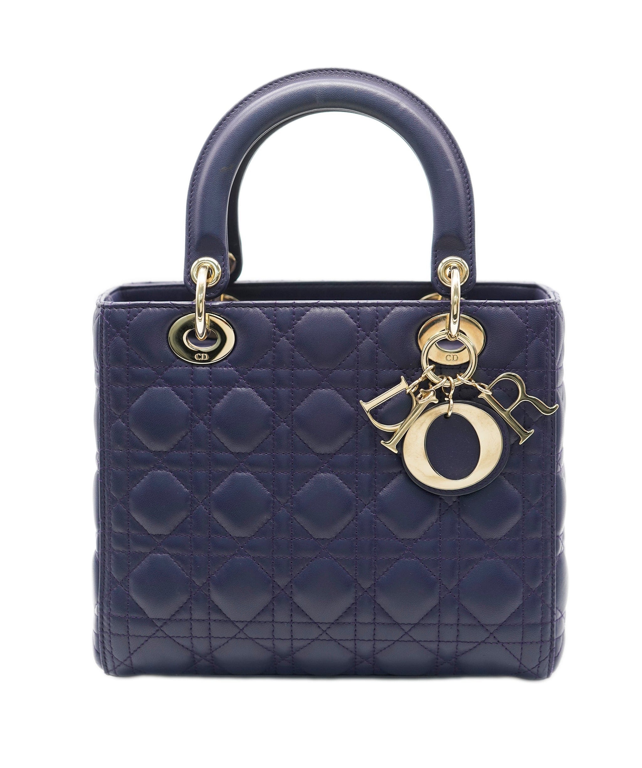 Christian Dior Purple blue lady bag, rhinestone strap ASL10466