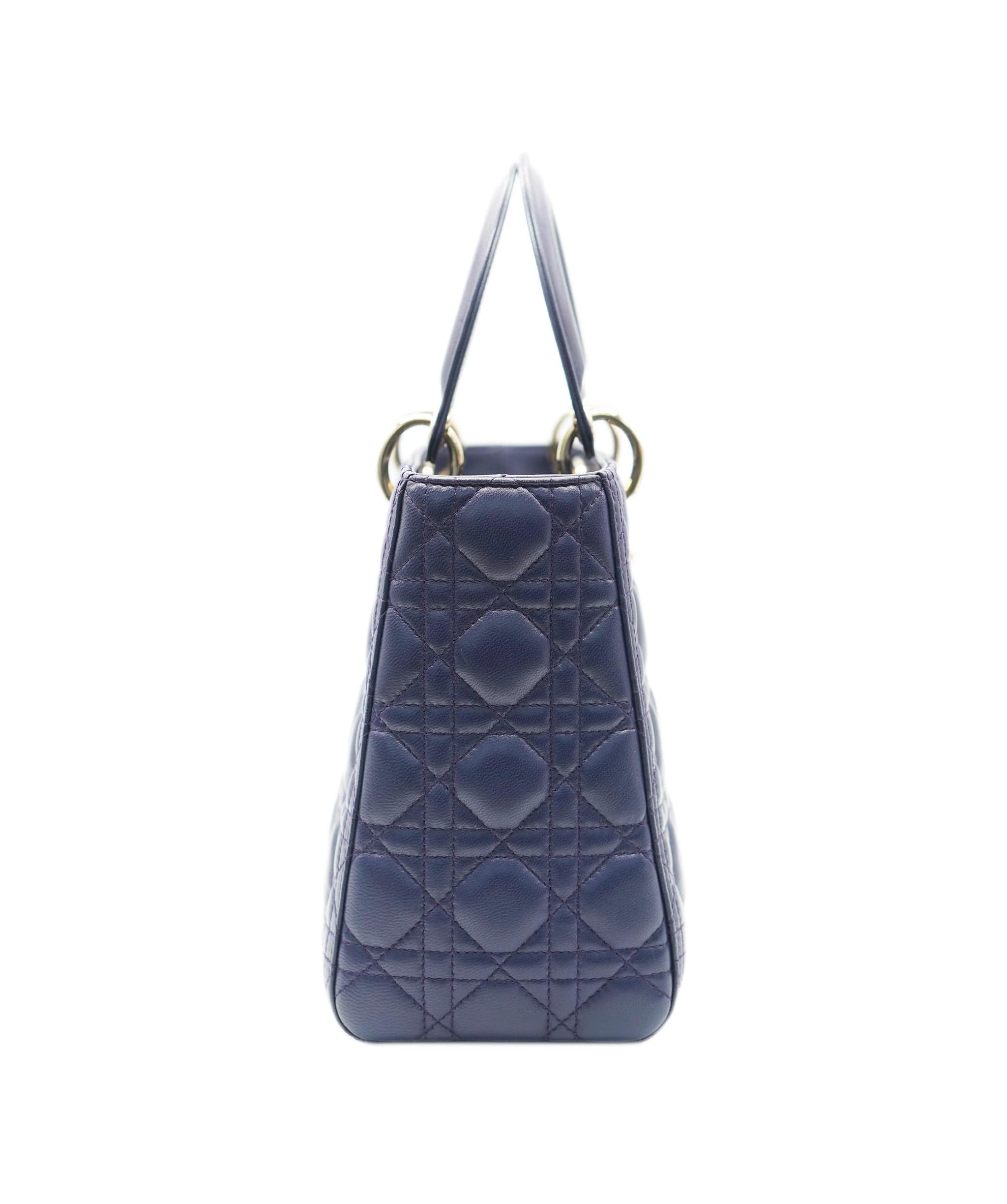 Christian Dior Purple blue lady bag, rhinestone strap ASL10466