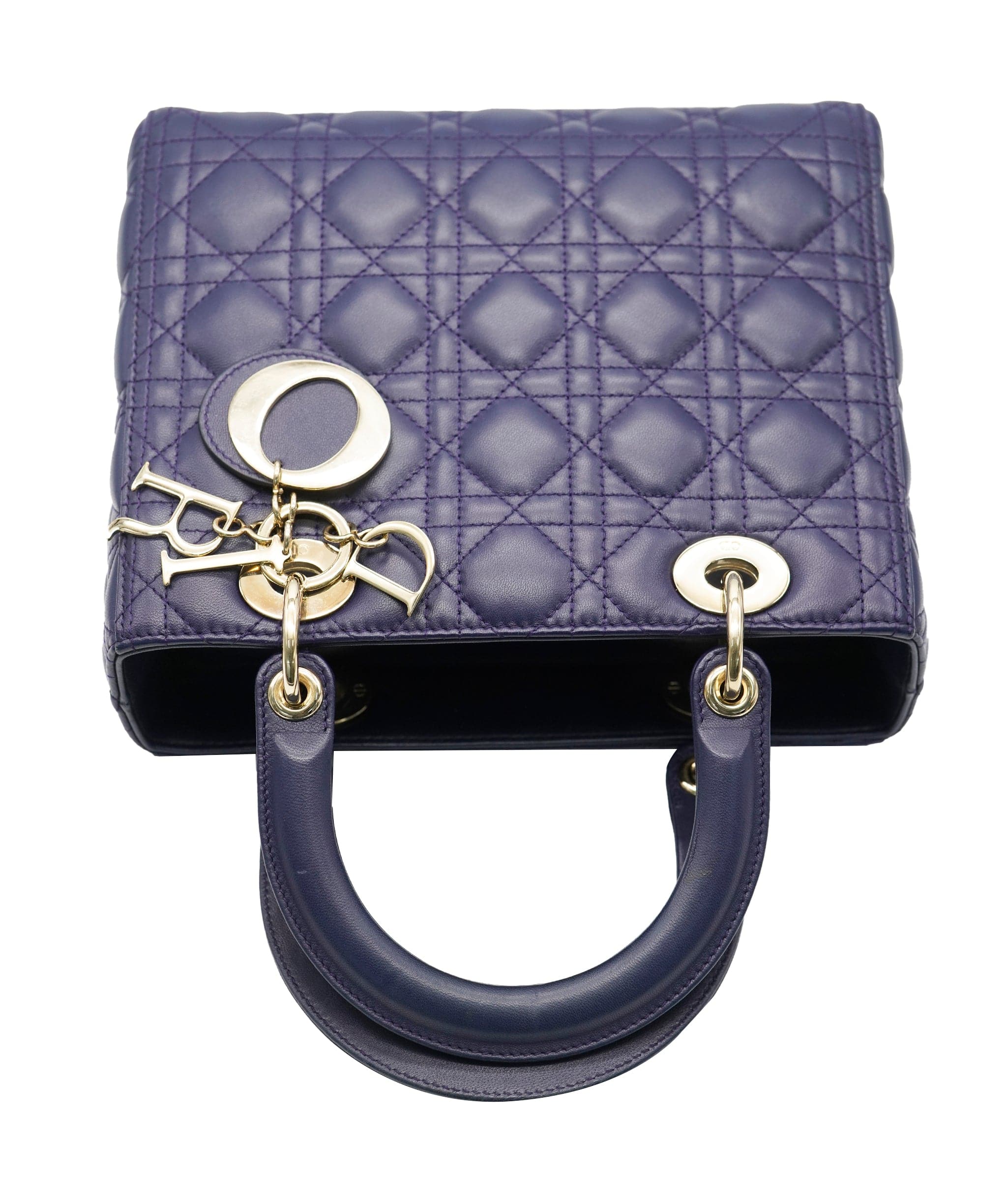 Christian Dior Purple blue lady bag, rhinestone strap ASL10466