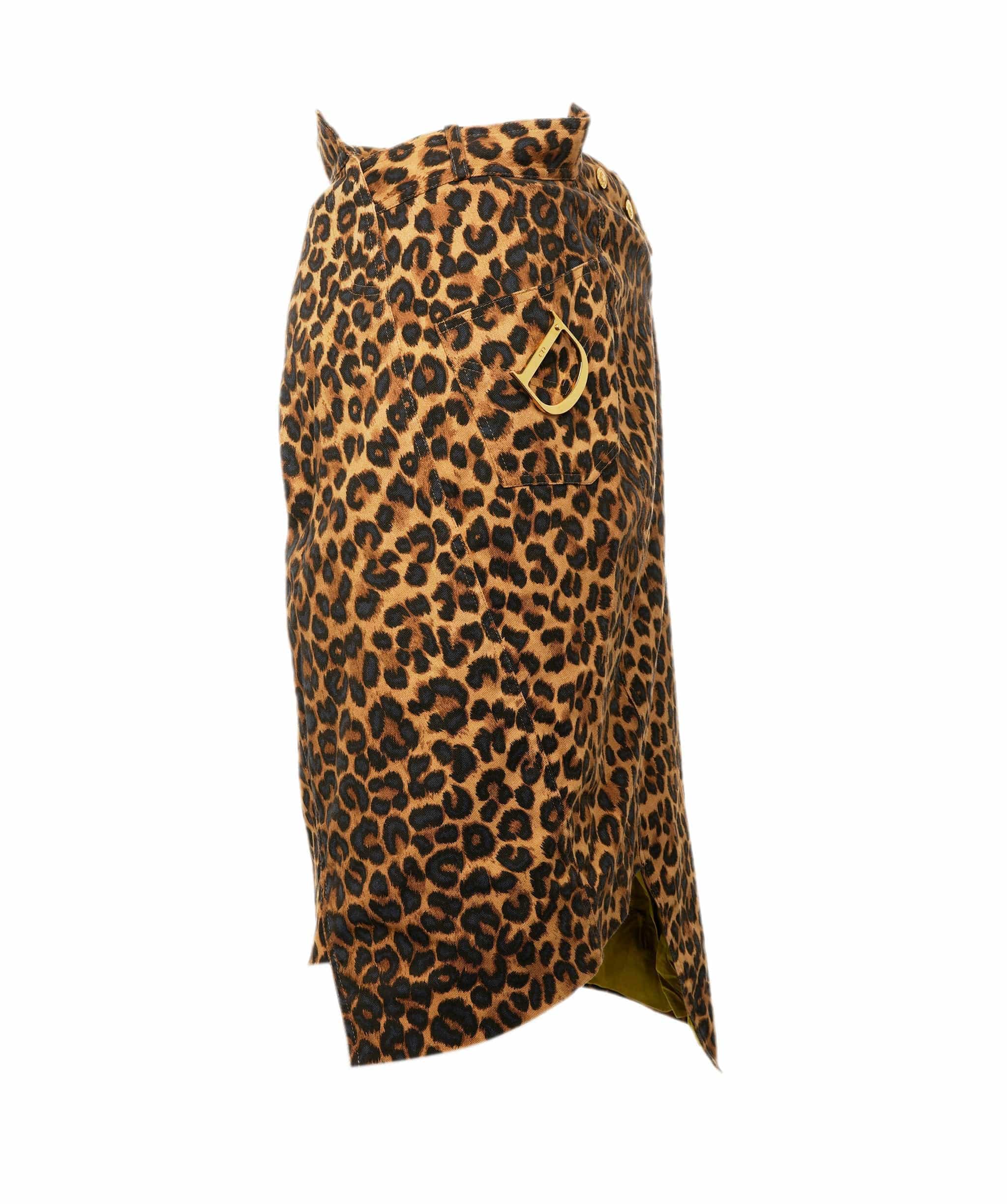 Christian Dior Dior leopard galliano skirt  ASL8504