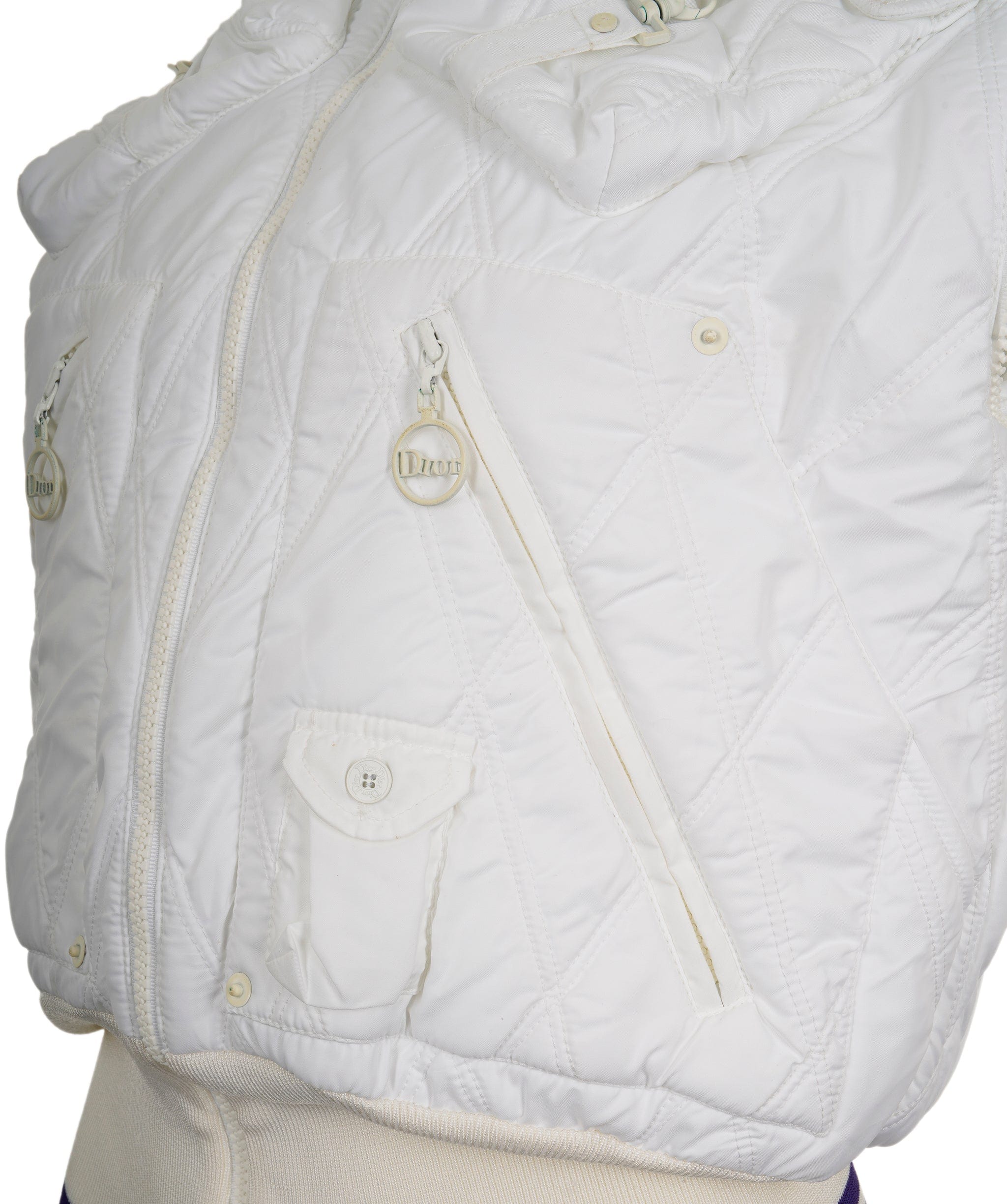 Christian Dior Dior Puffer Vest White Blue ASL8875