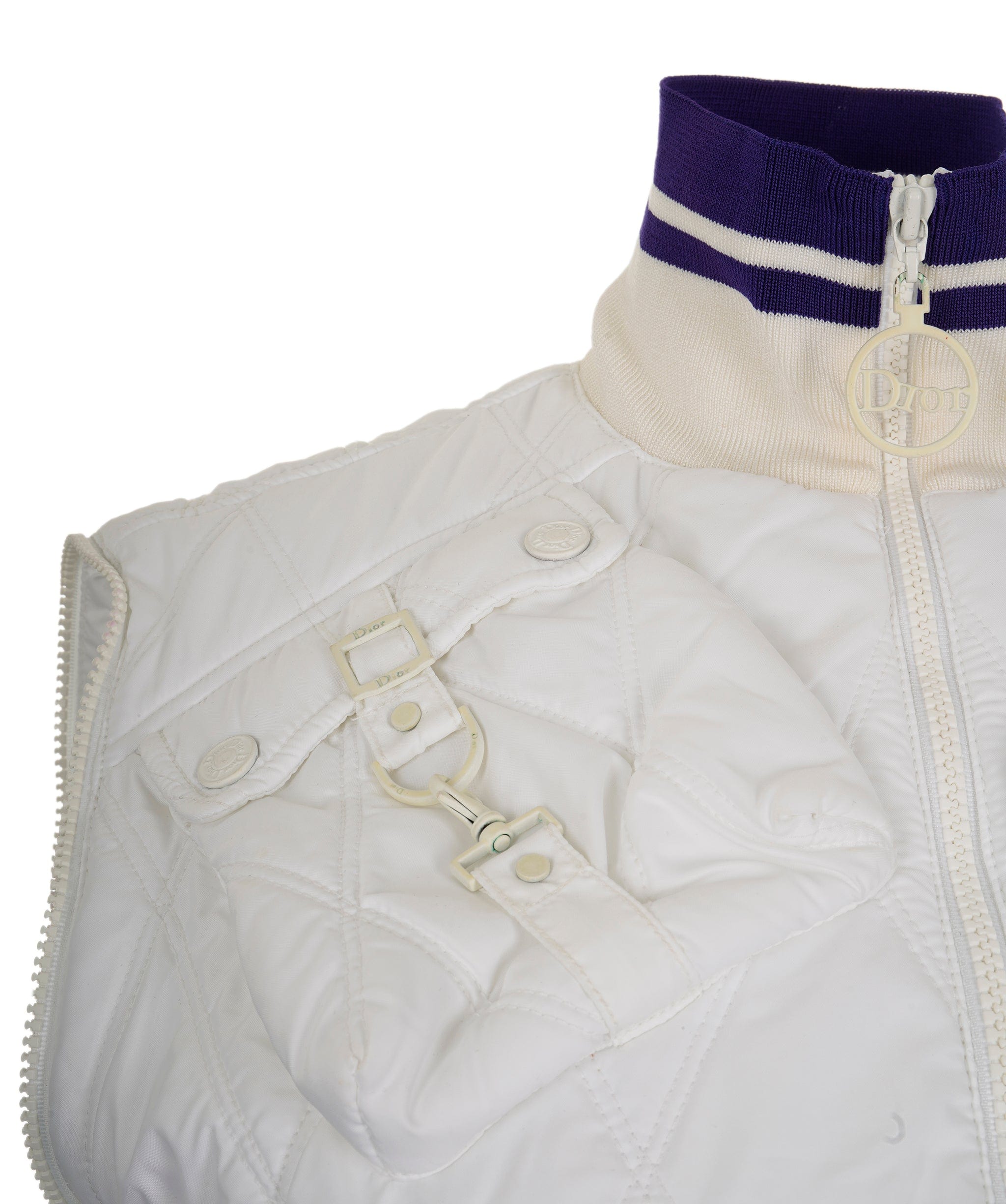 Christian Dior Dior Puffer Vest White Blue ASL8875