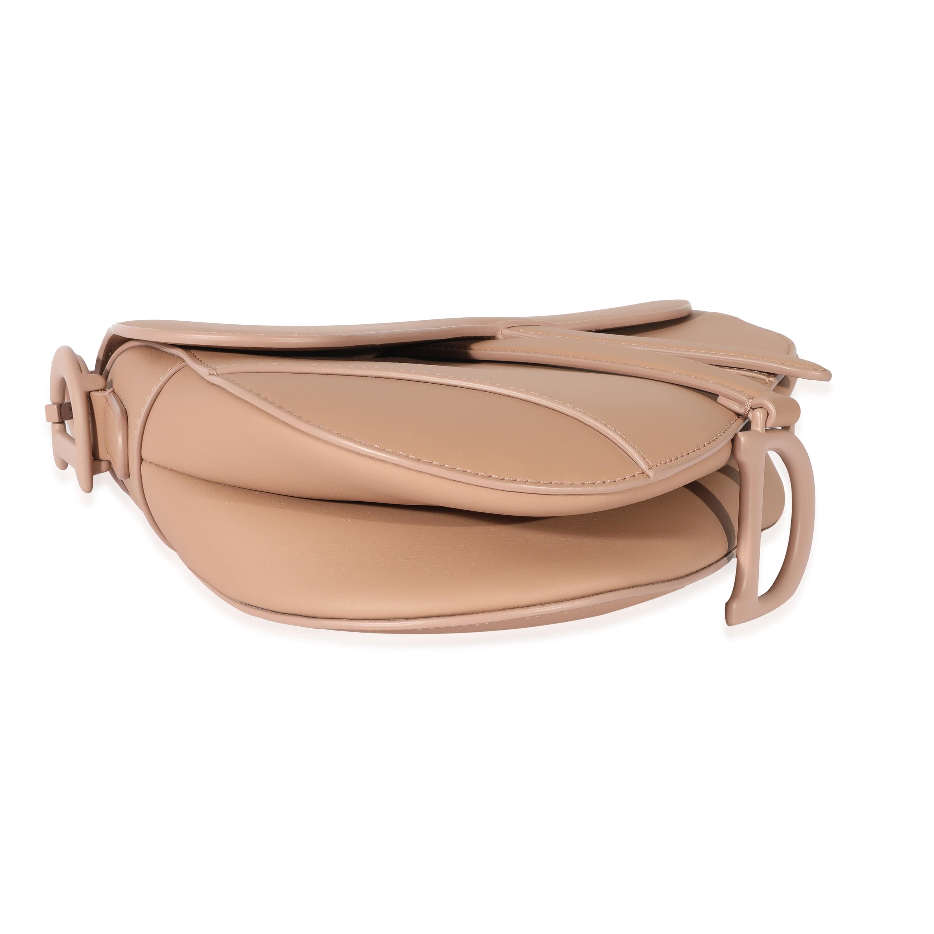 Christian Dior Christian Dior Beige Leather Ultramatte Saddle Bag