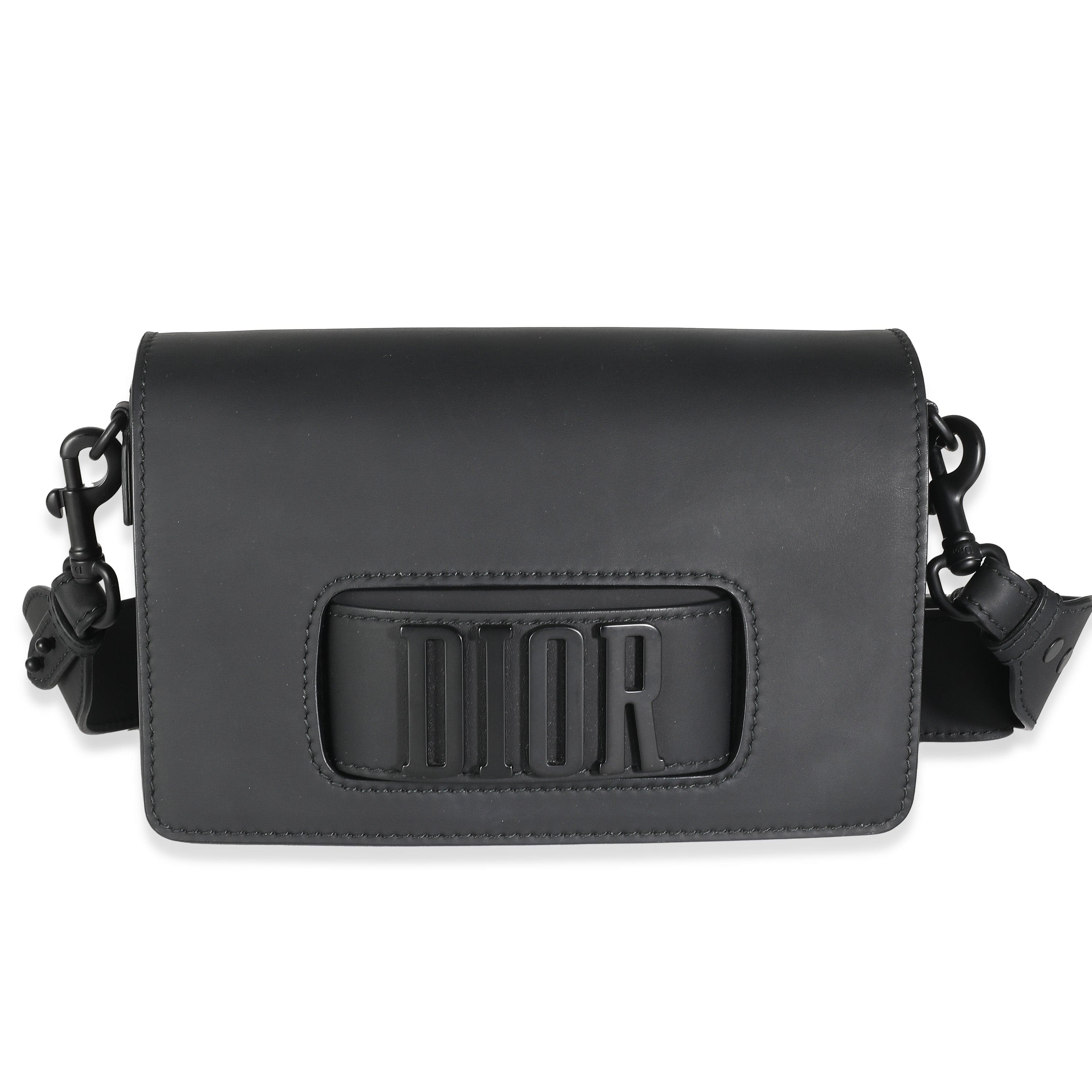 Christian Dior Christian Dior Black Ultramatte Calfskin Dio(r)revolution Flap Bag