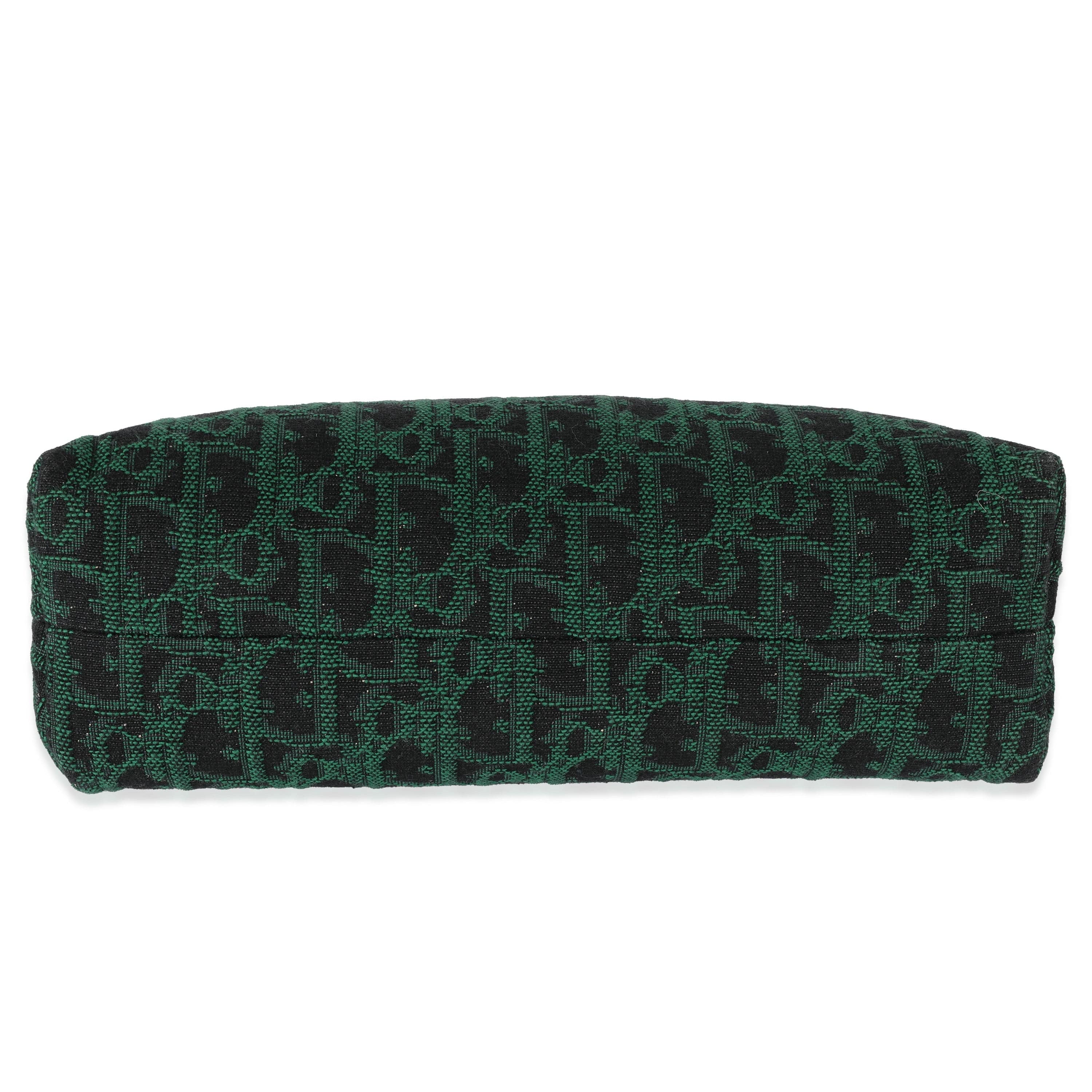 Christian Dior Christian Dior Canvas Green Oblique Cosmetic Pouch