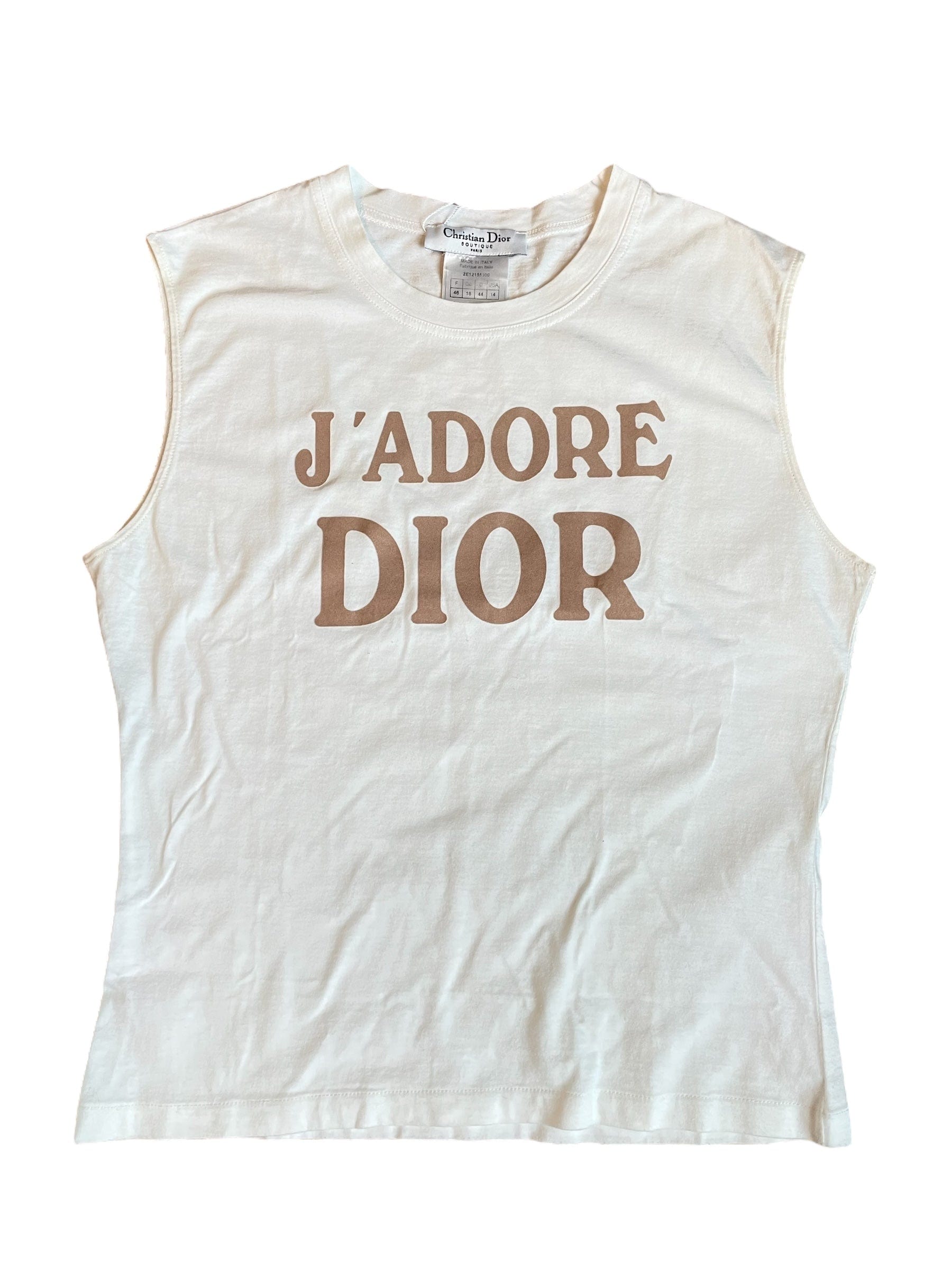 Christian Dior Dior J'ADORE DIOR tee white brown DXBK0131