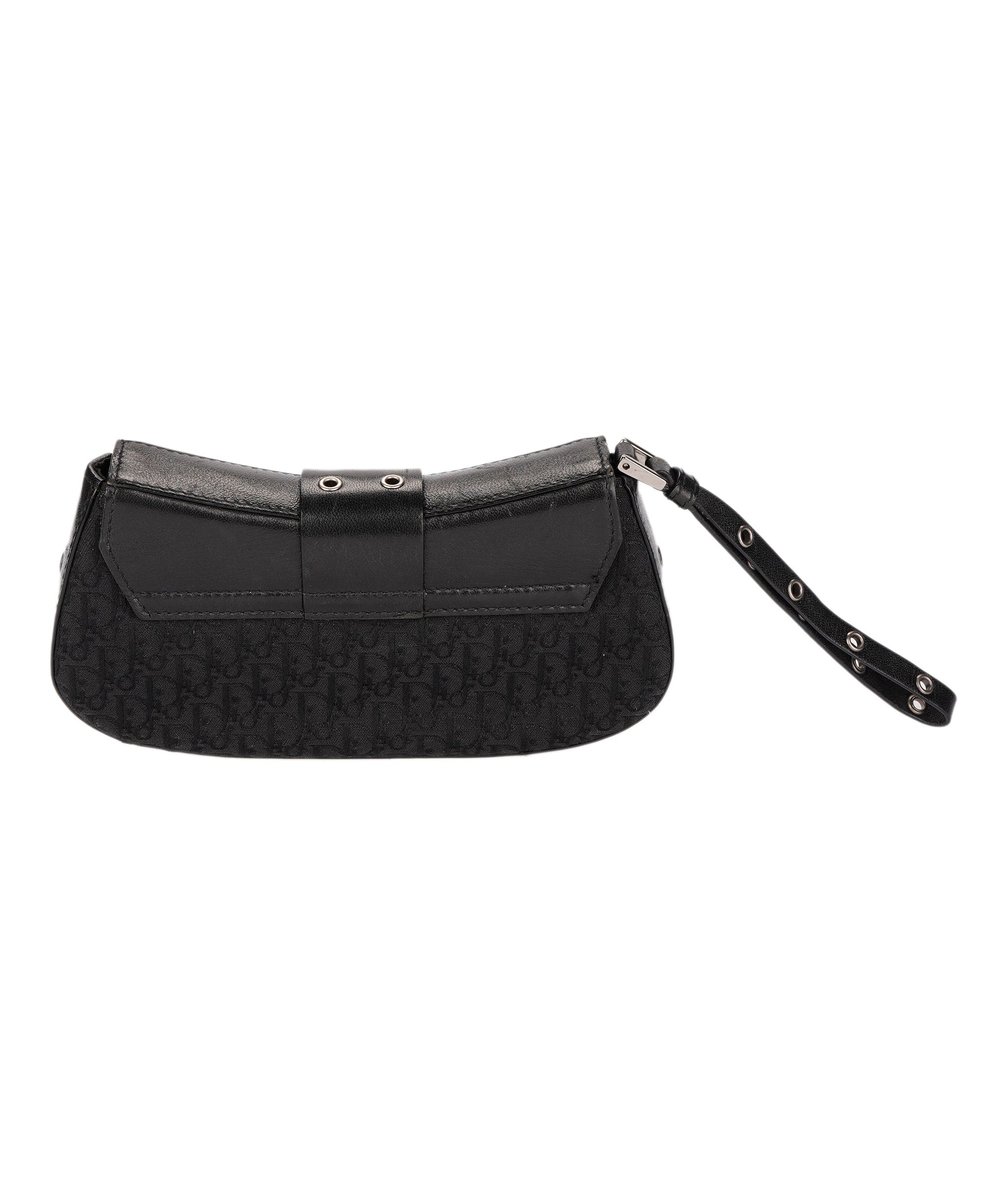 Christian Dior Dior Trotter Clutch Bag Black DXBS1836